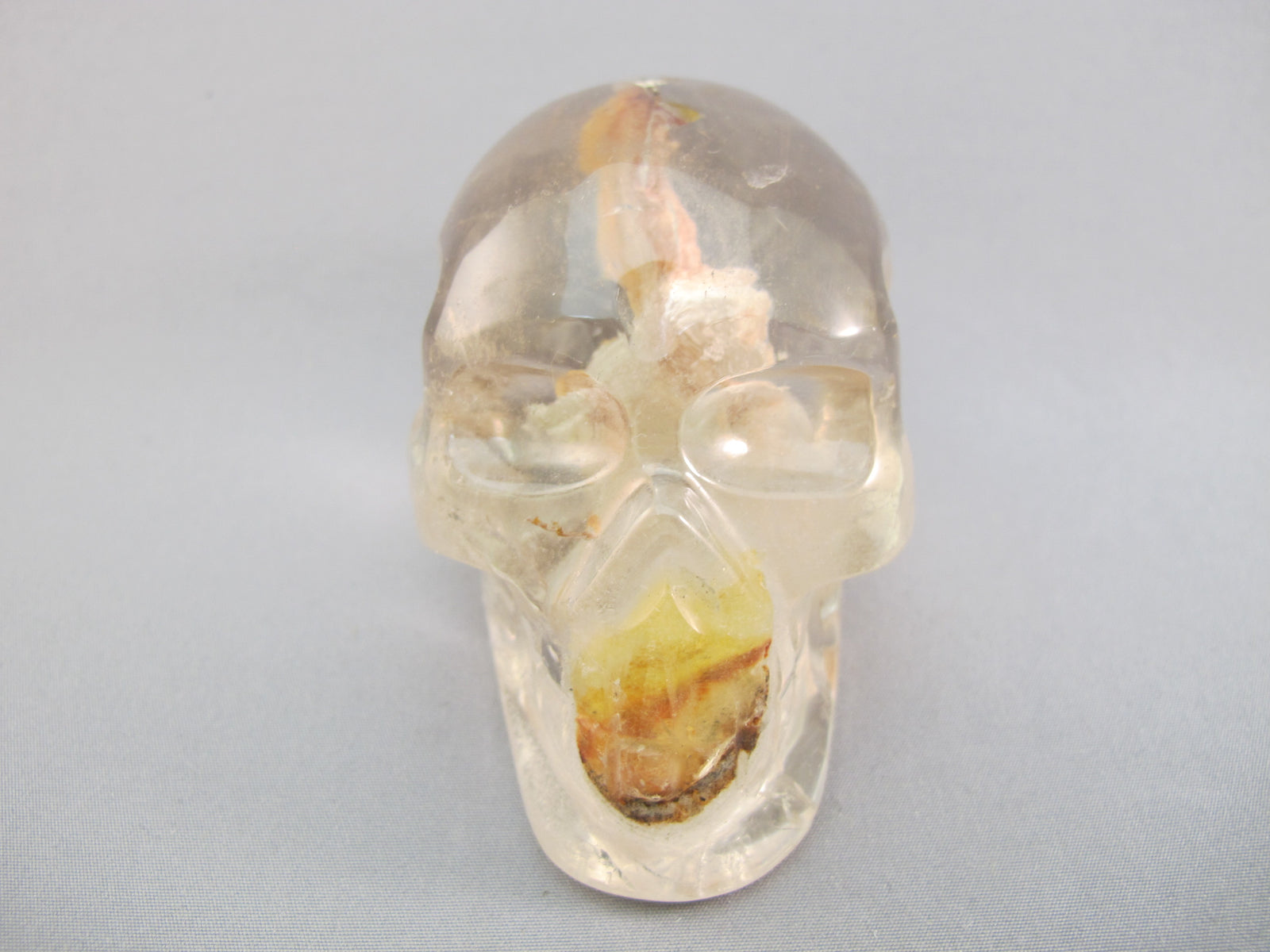 A-Q-M-352 : Adoption 3.5-Inch Fire Quartz Crystal Skull