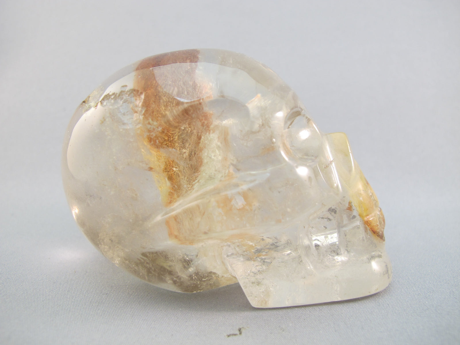 A-Q-M-352 : Adoption 3.5-Inch Fire Quartz Crystal Skull