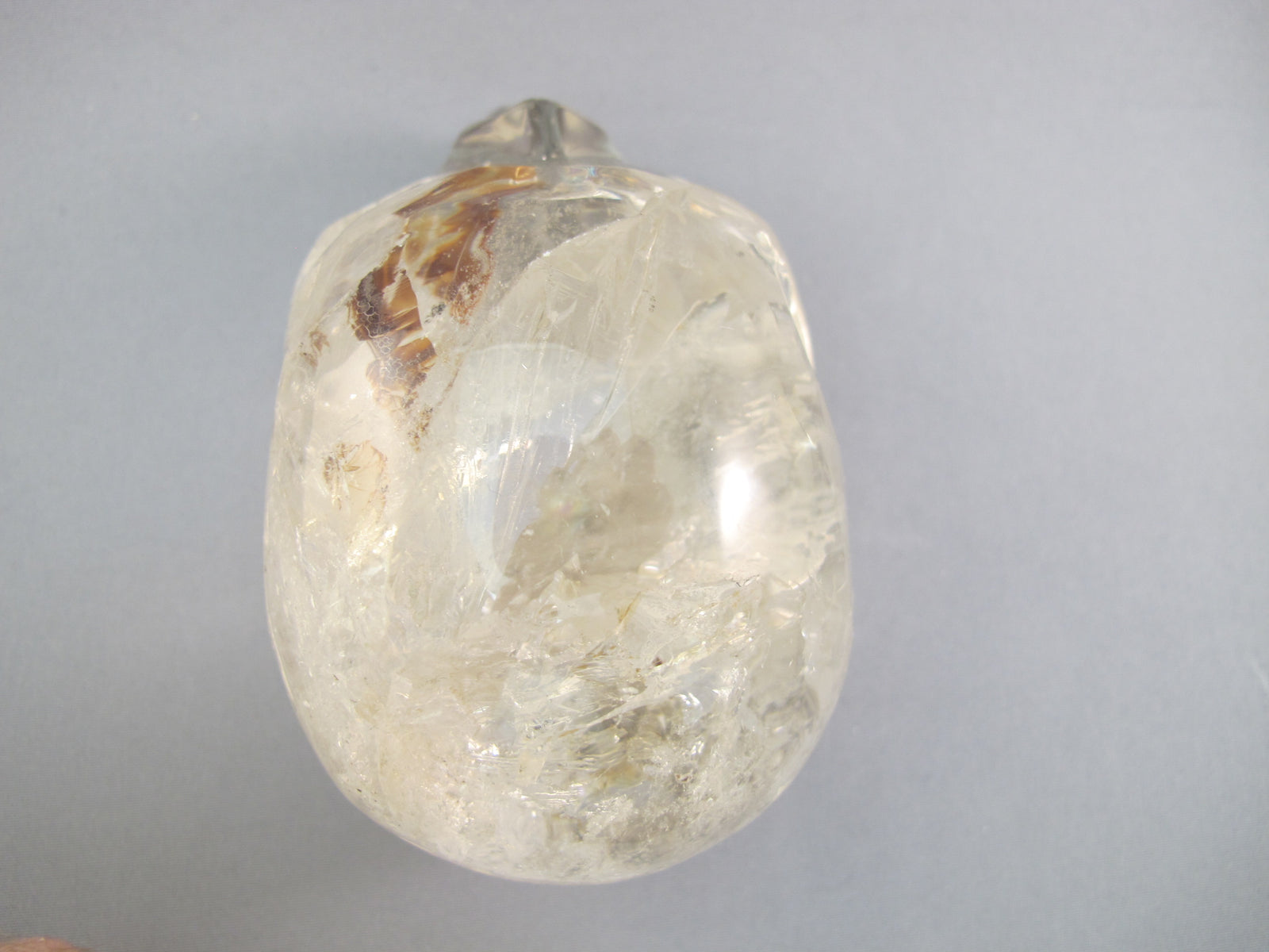 A-Q-L-647 : Adoption 4.2-Inch Hematoid Quartz Crystal Skull