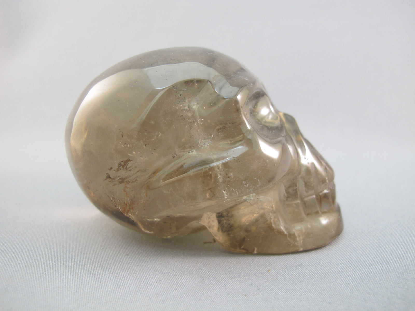 A-SQ-M-241 : Adoption 3-Inch Rainbow Smoky Quartz Crystal Skull