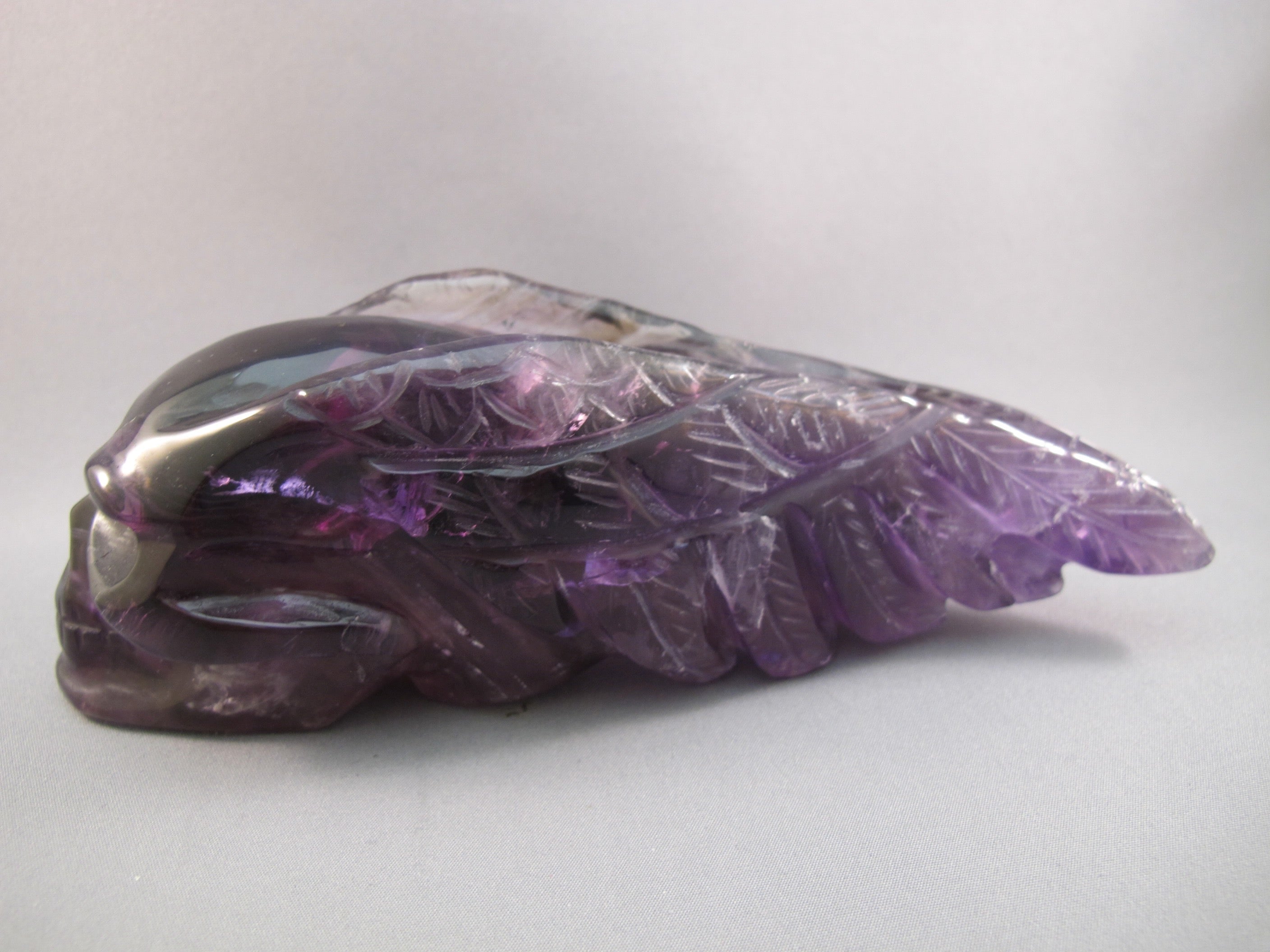 A-L-0503-w : 6.5-inch Winged Ametrine Crystal Skull