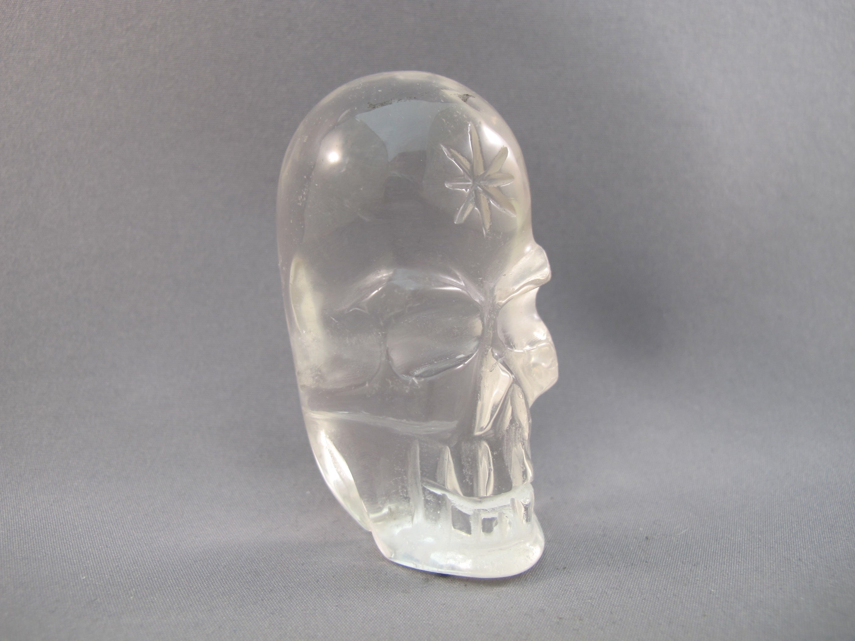 ASC-S-0146 : 1.6-inch Ascension Quartz Crystal Skull Totem
