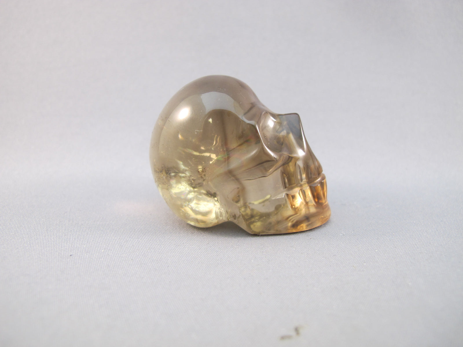 CS-SMQ-RBW-0062 :  1.7-inch Rainbow Smoky Quartz Crystal Skull