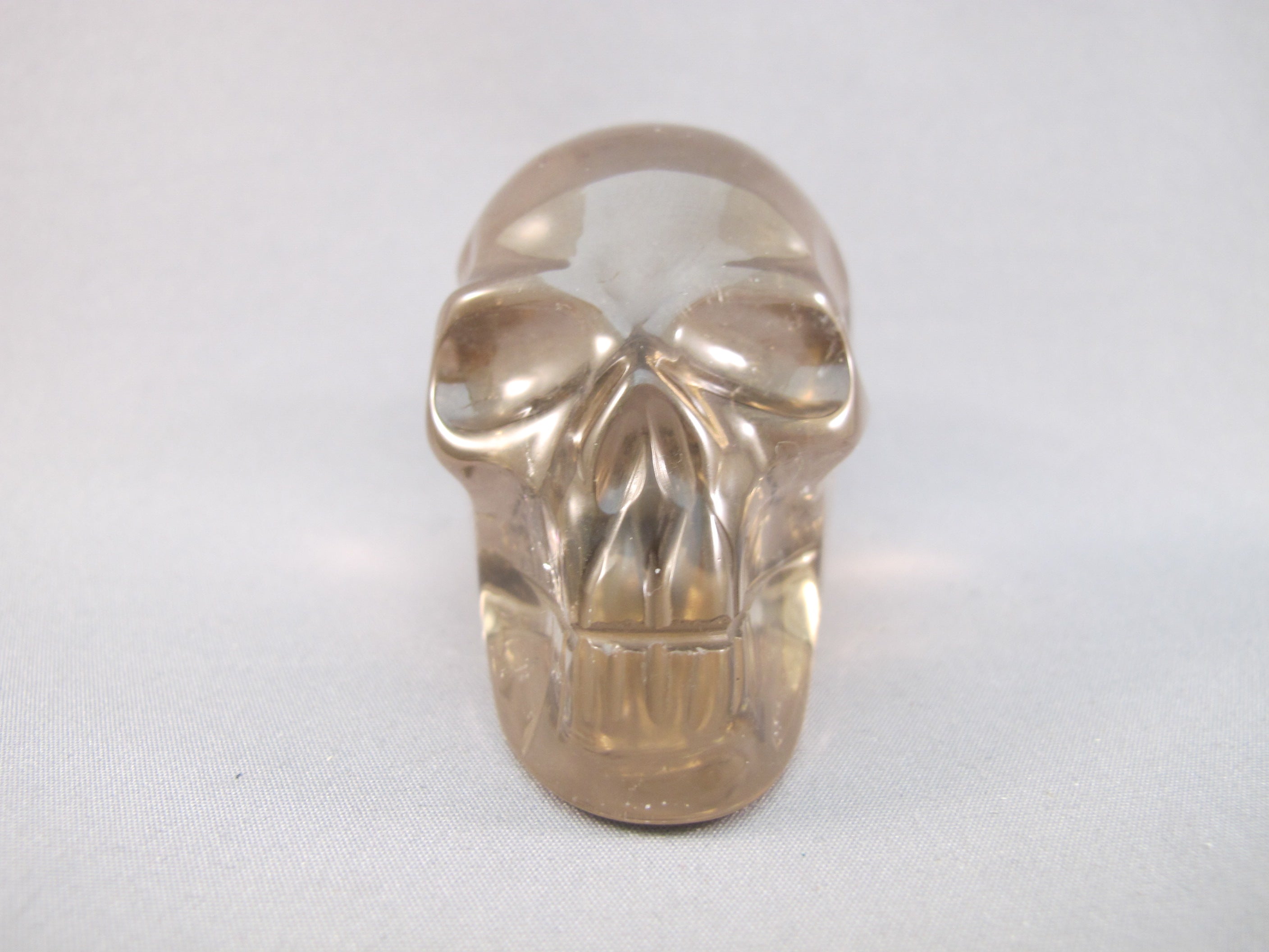 CS-SMQ-RBW-0129 :  2.4-inch Rainbow Smoky Quartz Crystal Skull
