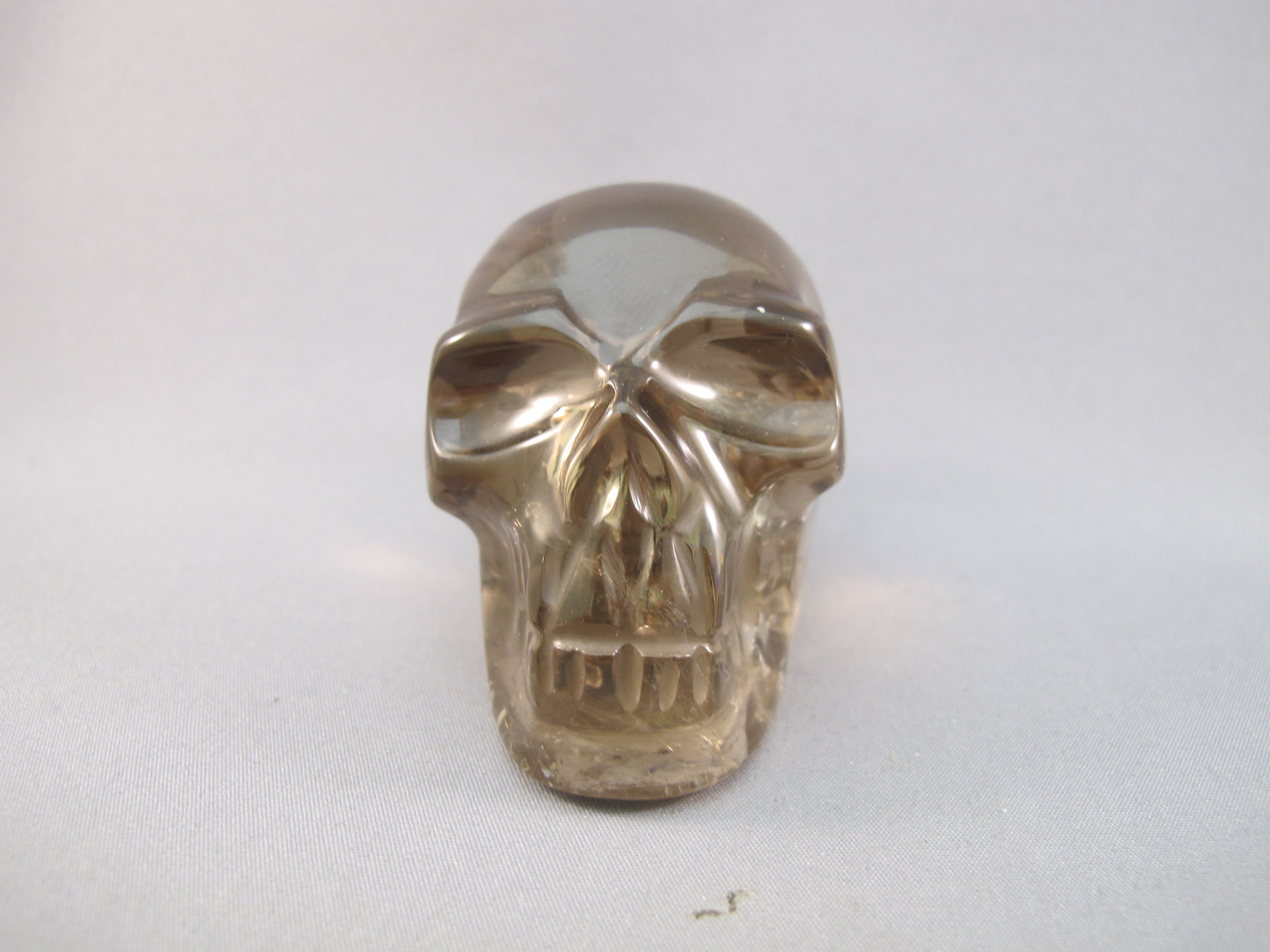 CS-SMQ-RBW-0151 :  2.4-inch Rainbow Smoky Quartz Crystal Skull