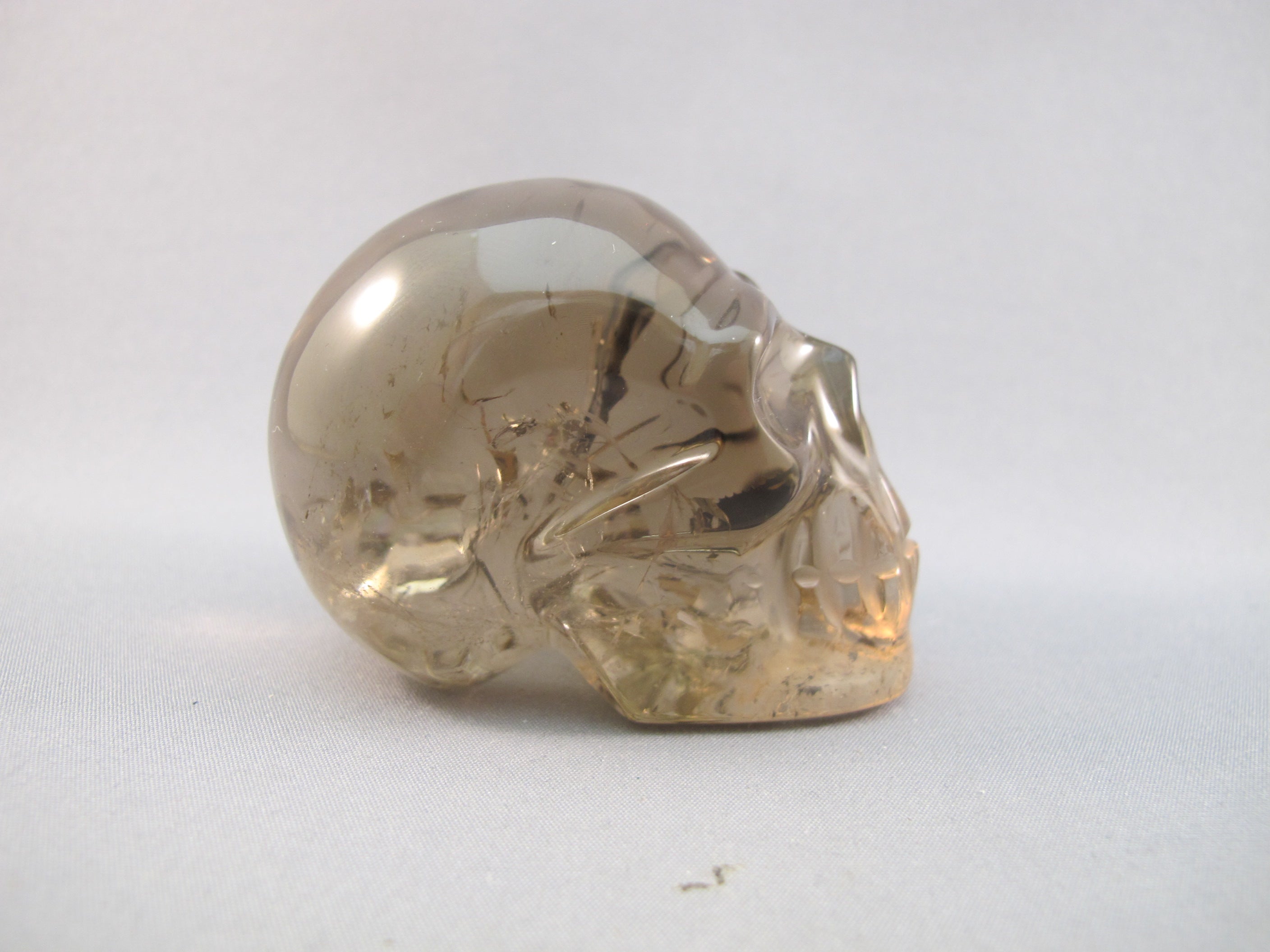 CS-SMQ-RBW-0151 :  2.4-inch Rainbow Smoky Quartz Crystal Skull