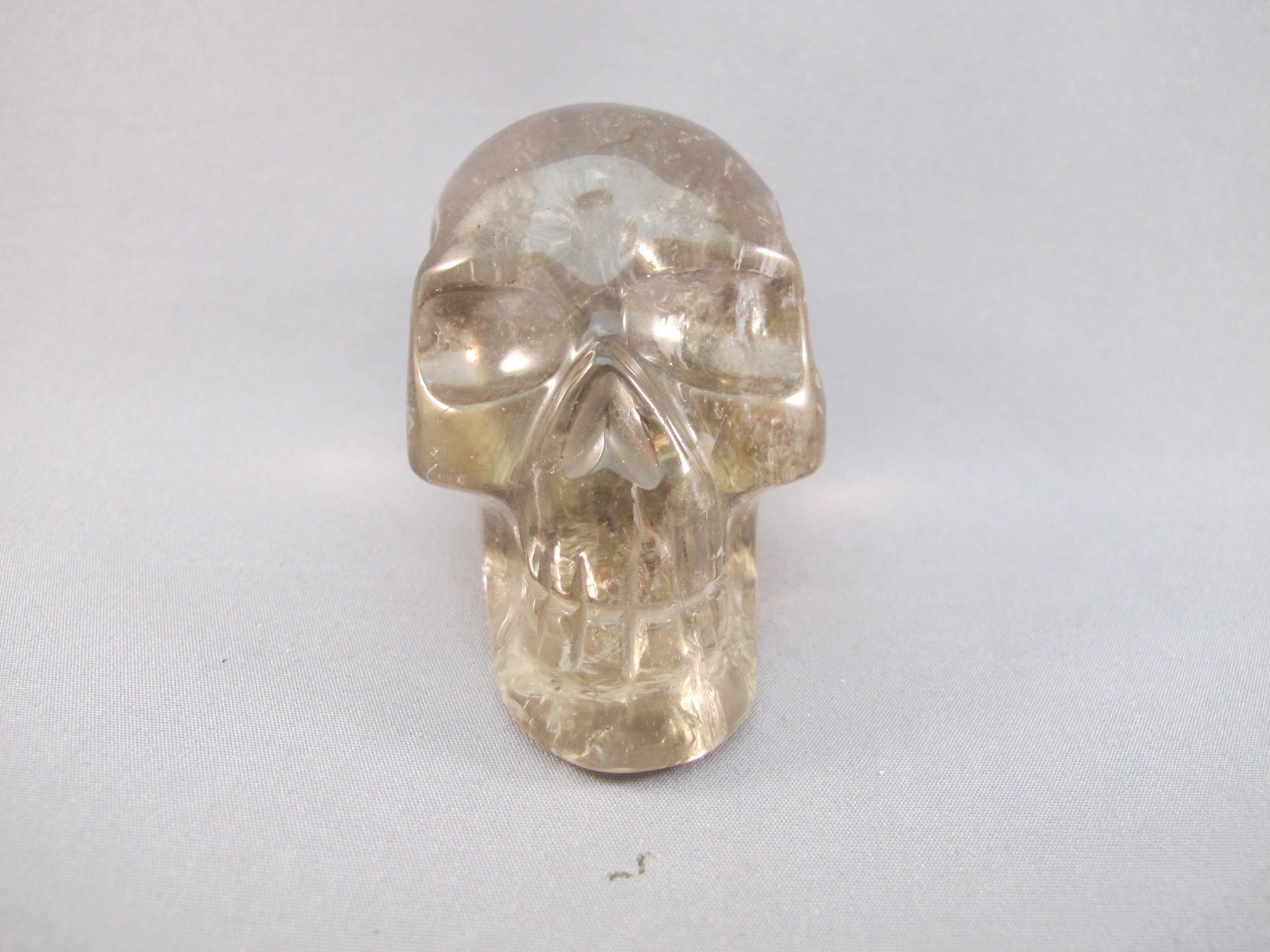 CS-SMQ-RBW-0200 :  2.9-inch Rainbow Smoky Quartz Crystal Skull