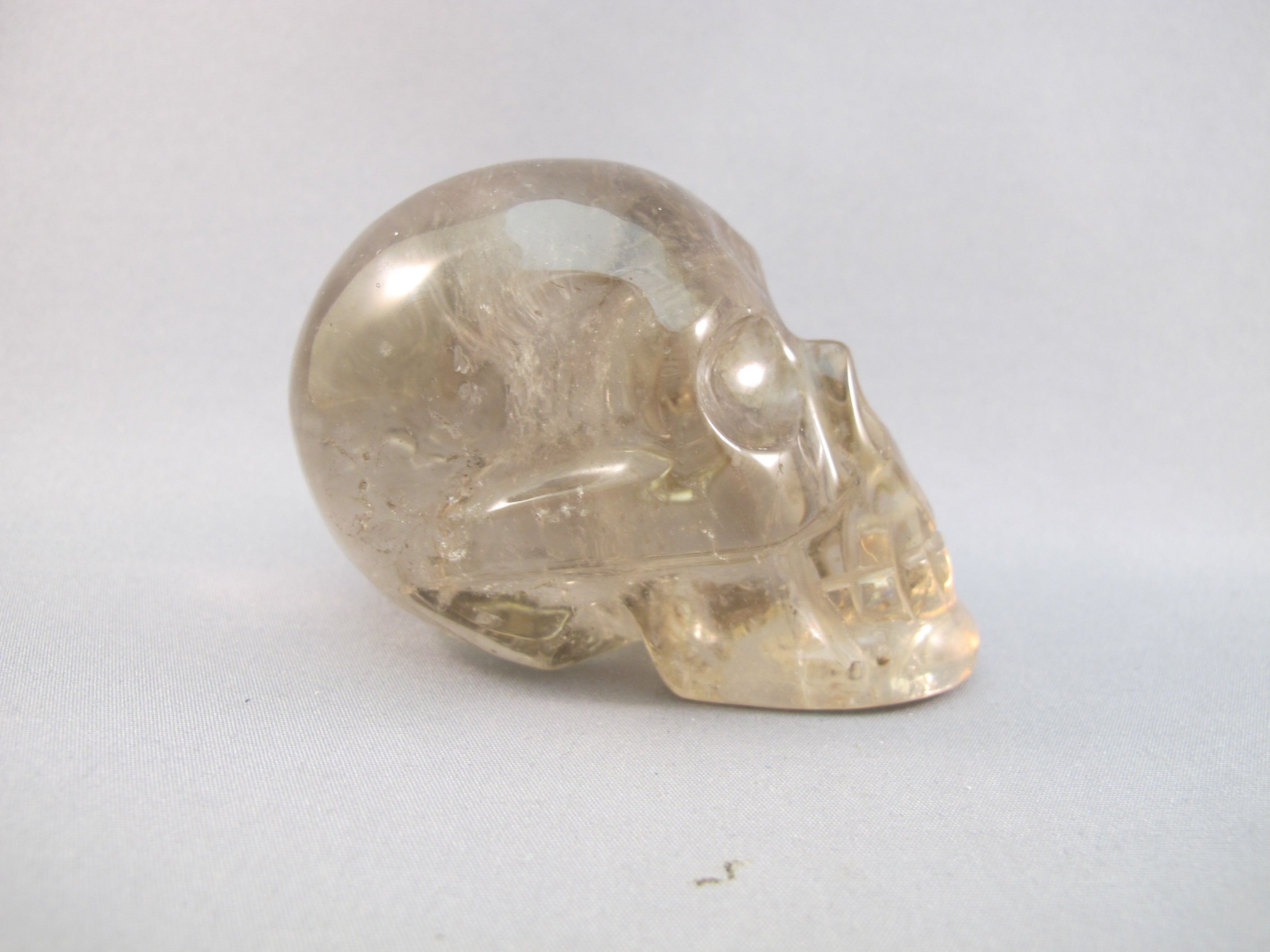 CS-SMQ-RBW-0200 :  2.9-inch Rainbow Smoky Quartz Crystal Skull