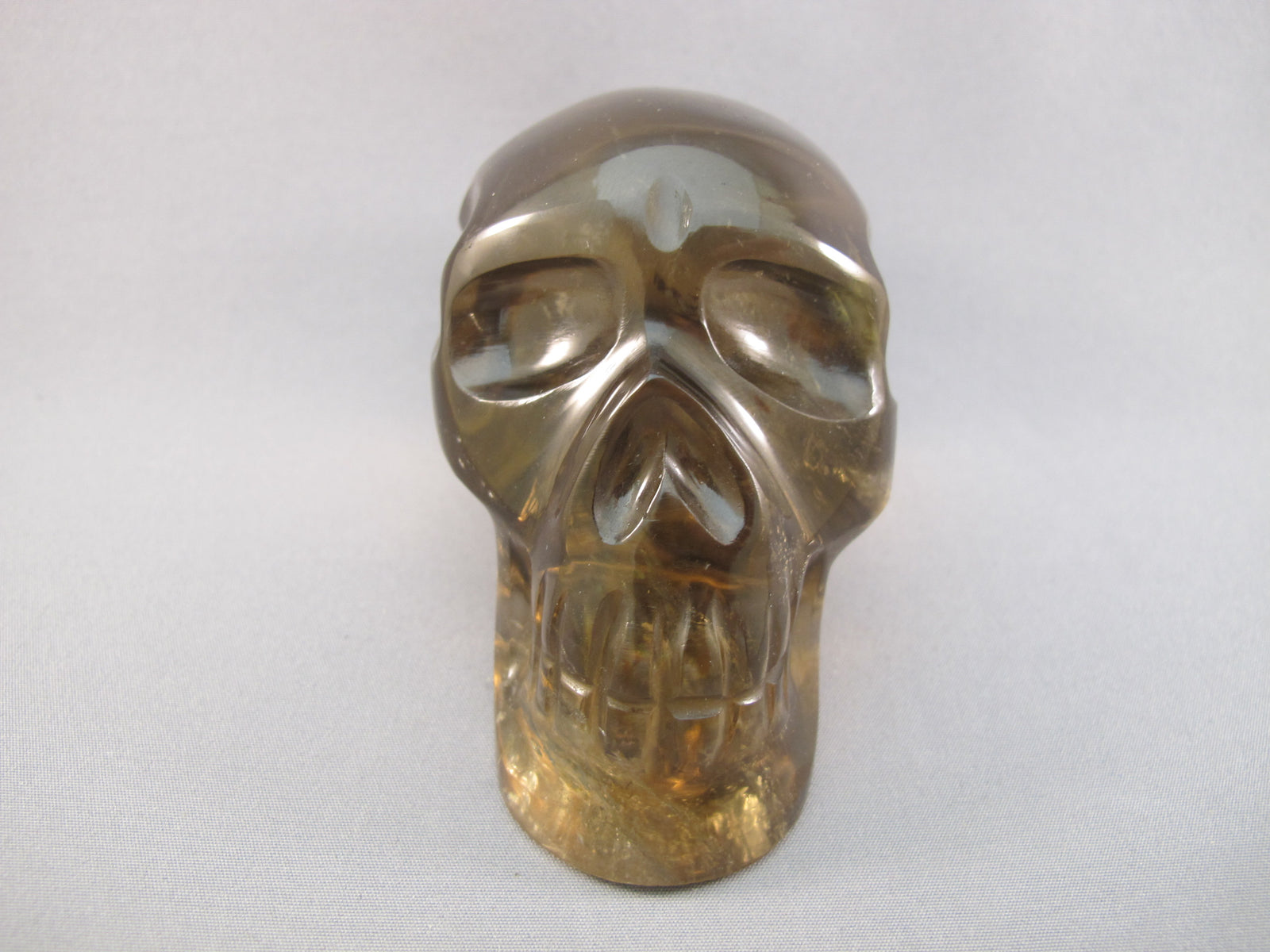 CS-SMQ-RBW-0369 :  3.6-inch Rainbow Smoky Quartz Crystal Skull