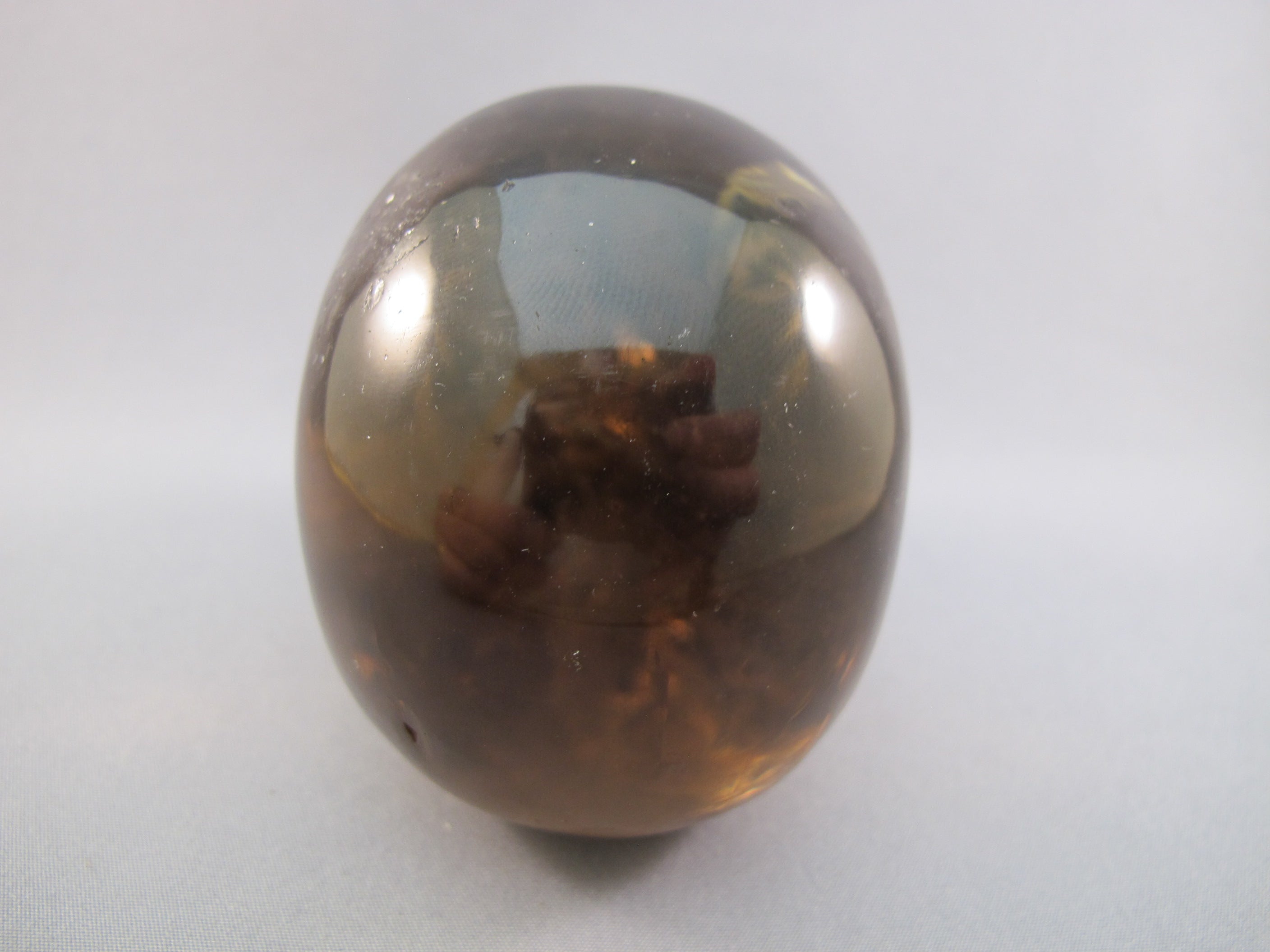 CS-SMQ-DRK-0425 :  3.5-inch Deep Smoky Quartz Crystal Skull