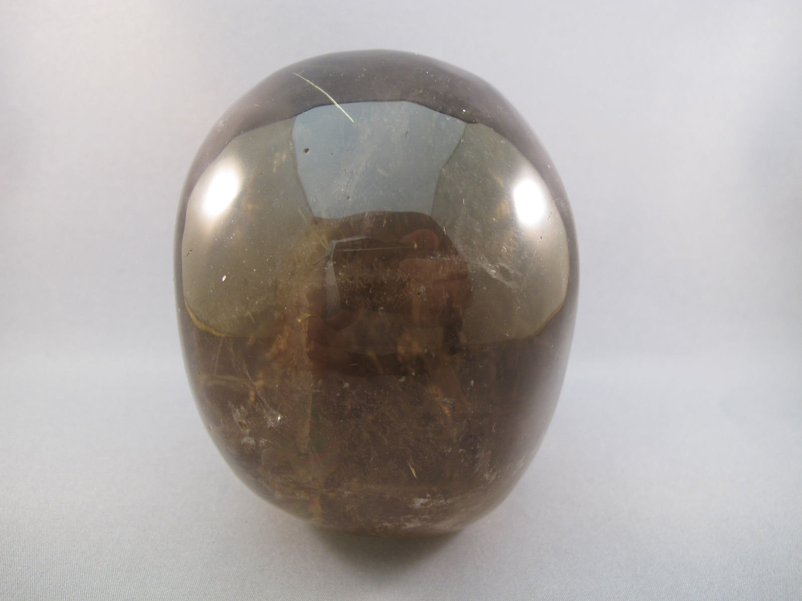 CS-SMQ-RUT-1263 :  4-inch Rutilated Smoky Quartz Crystal Skull