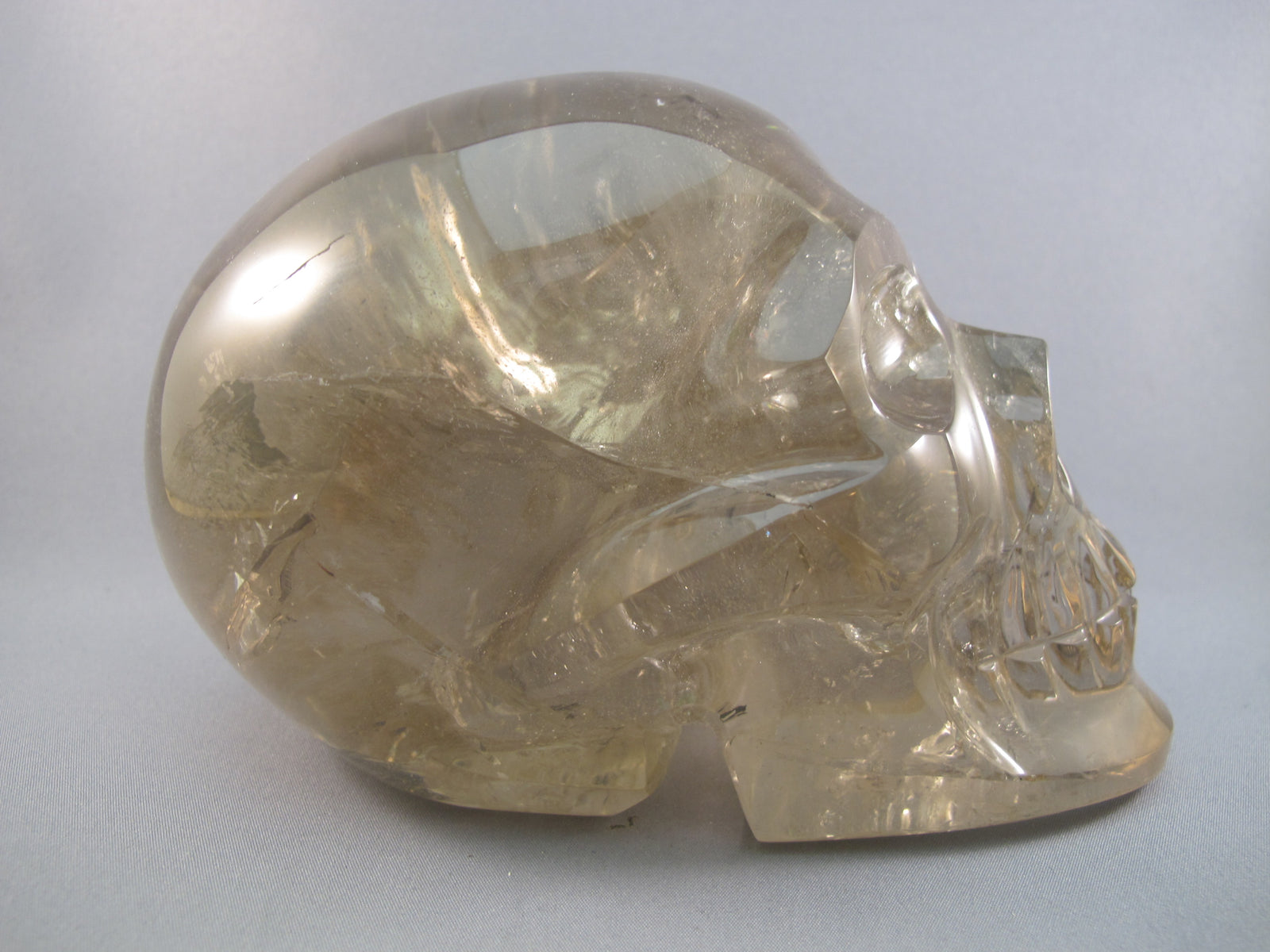 CS-SMQ-RBW-LIT-1758 :  5.9-inch Rainbow Light Smoky Crystal Skull