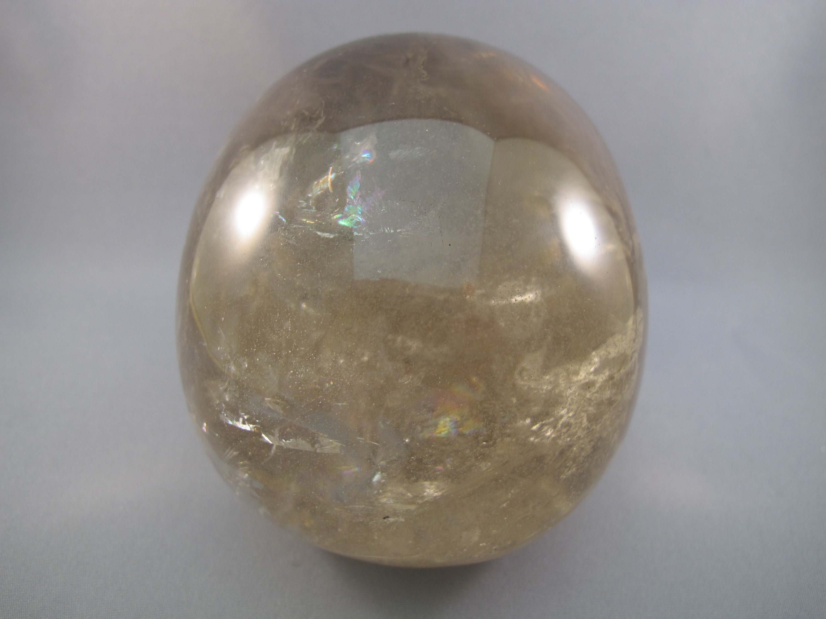 CS-SMQ-RBW-LIT-1758 :  5.9-inch Rainbow Light Smoky Crystal Skull