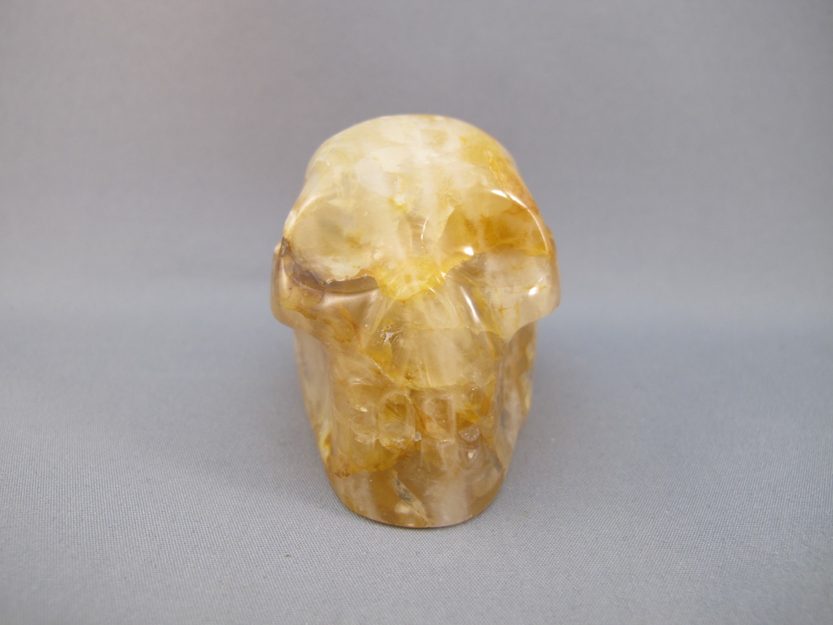 CS-GDH-STR-0175 :  2.5-inch Starlight Golden Healer Crystal Skull