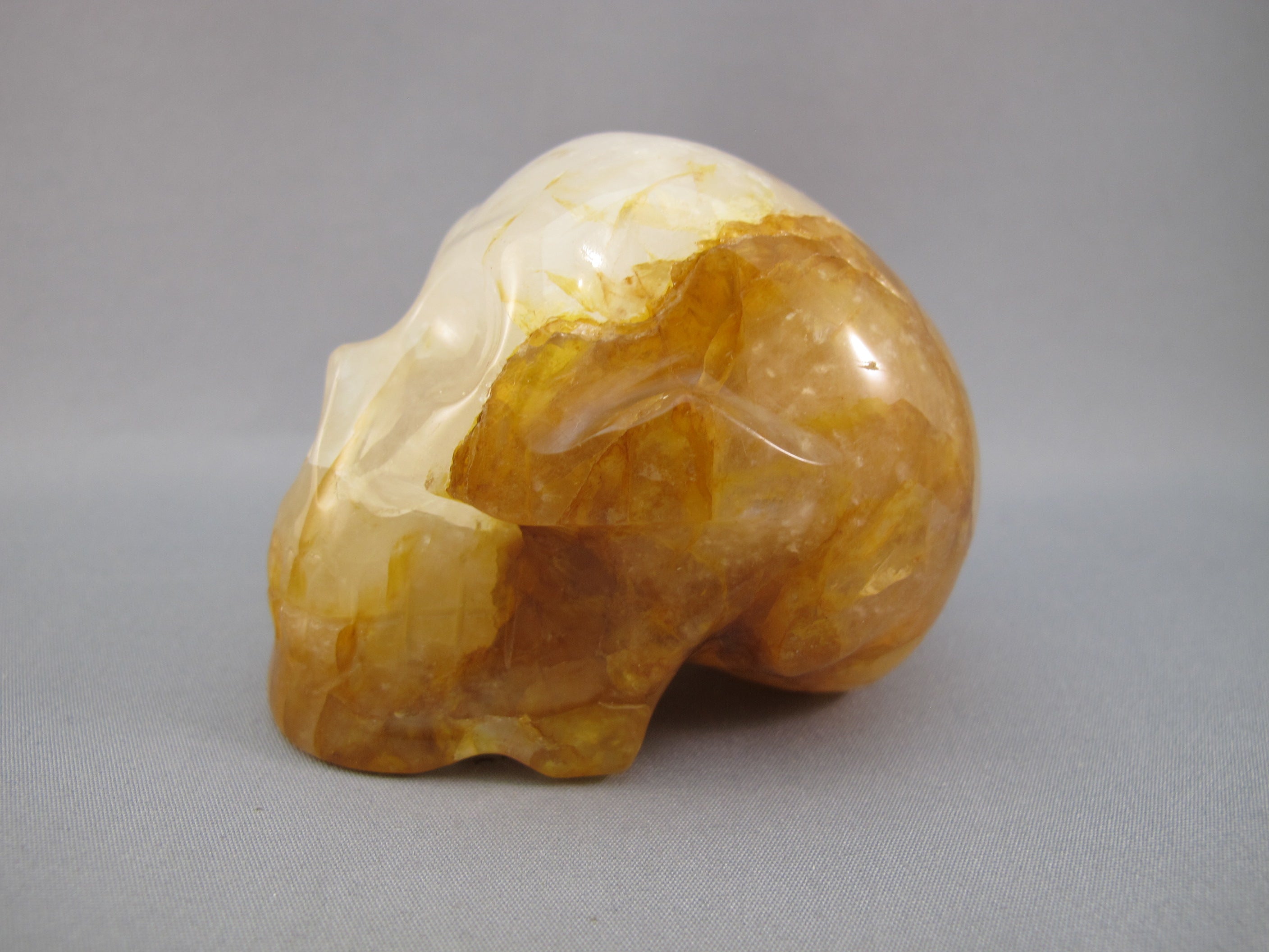 CS-GDH-STR-0225 :  2.75-inch Starlight Golden Healer Crystal Skull