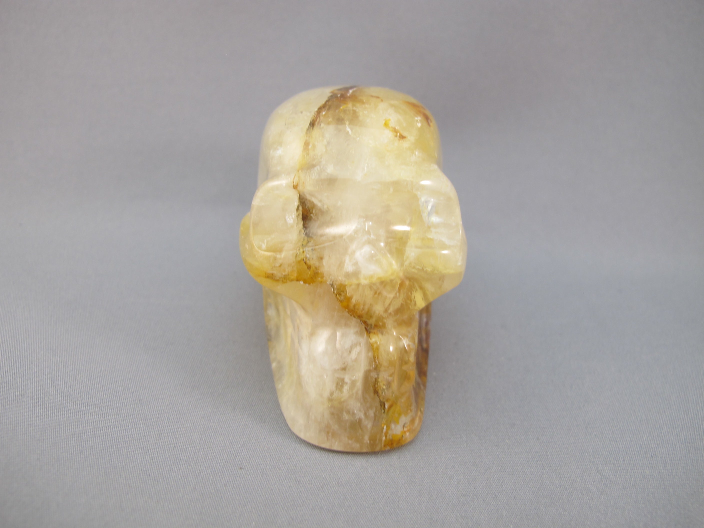 CS-GDH-RBW-0234 :  2.9-inch Rainbow Golden Healer Crystal Skull