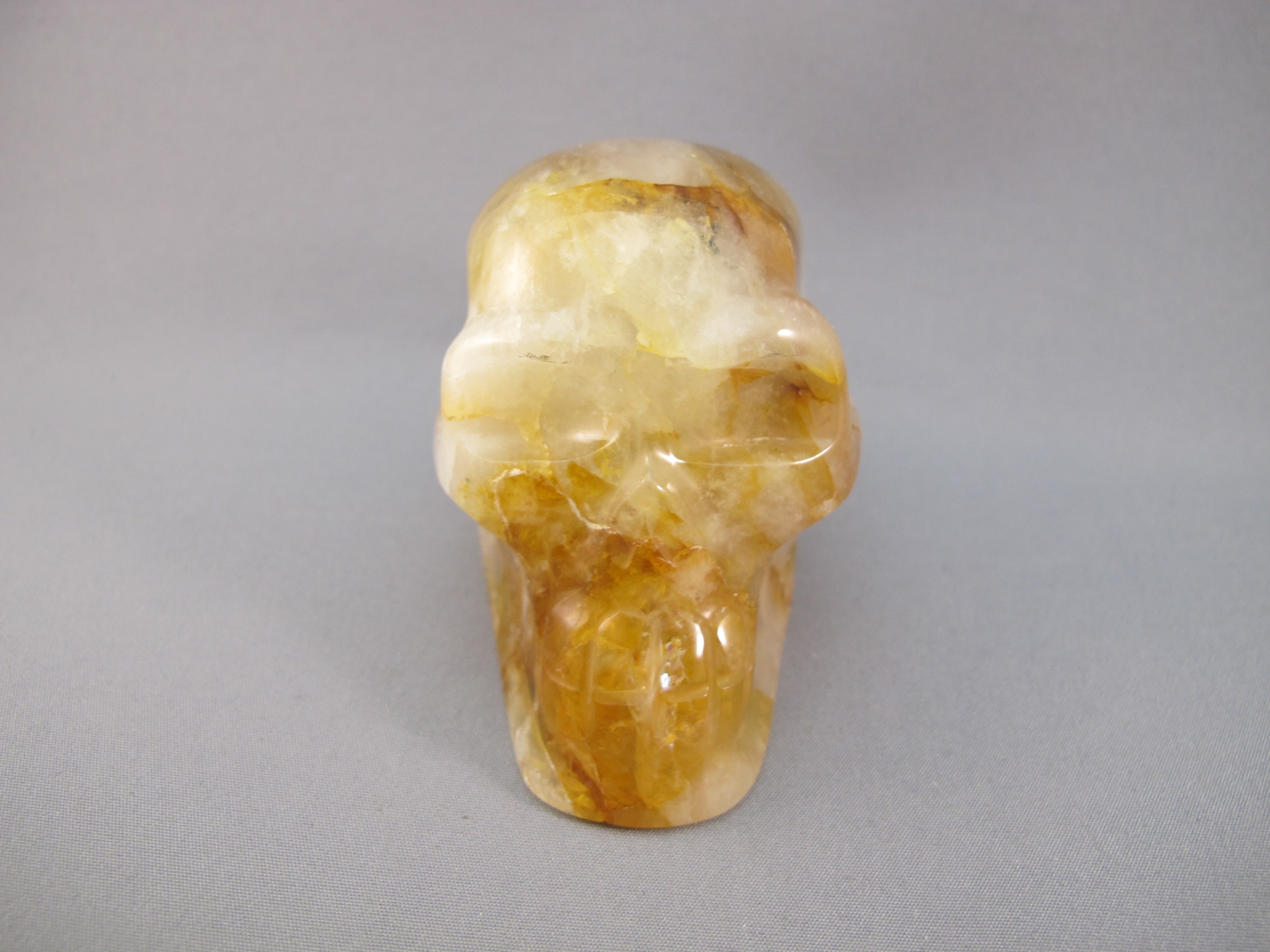 CS-GDH-DND-0242 :  3-inch Dendritic Golden Healer Crystal Skull