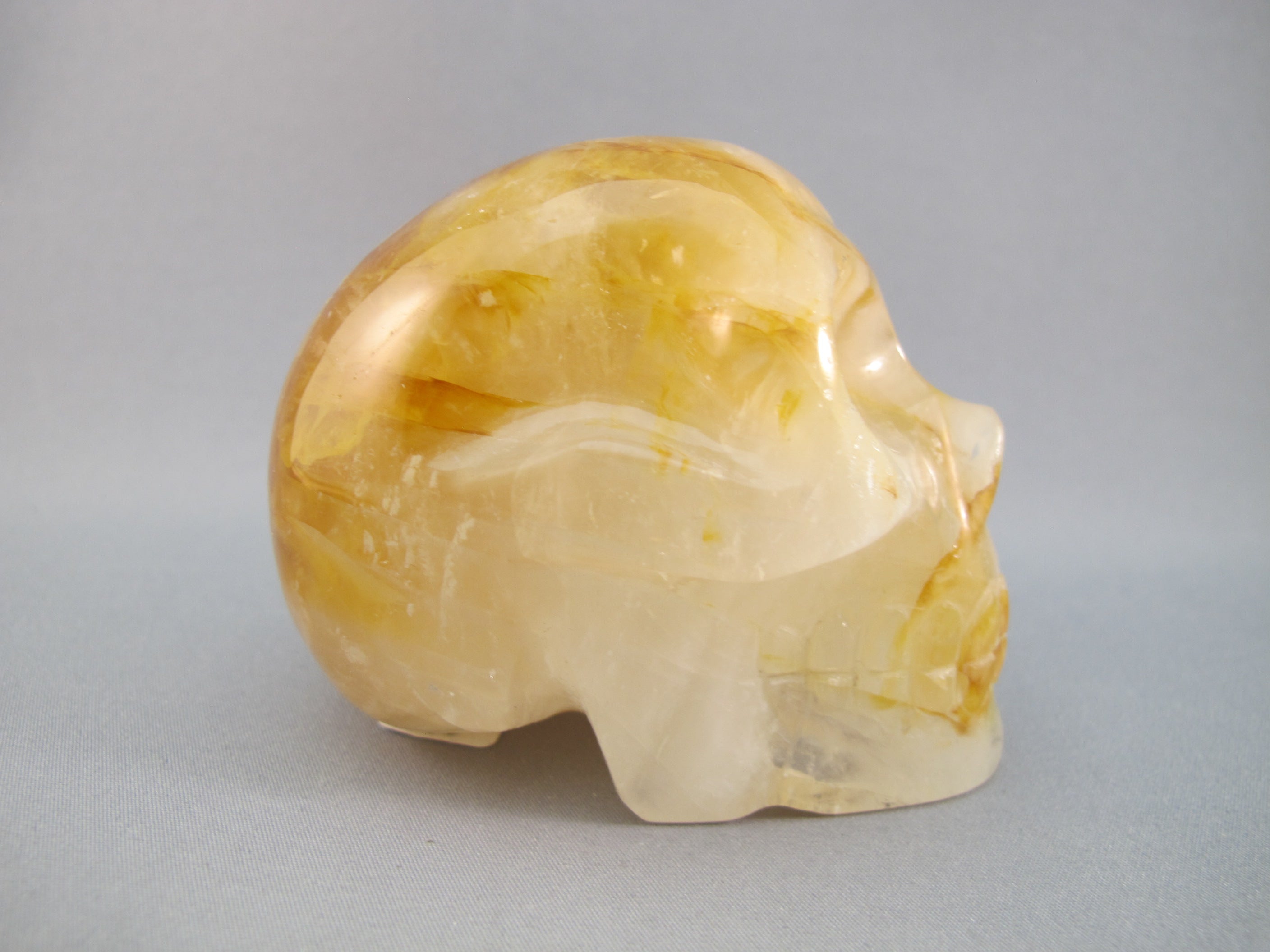 CS-GDH-STR-0303 :  3-inch Starlight Golden Healer Crystal Skull