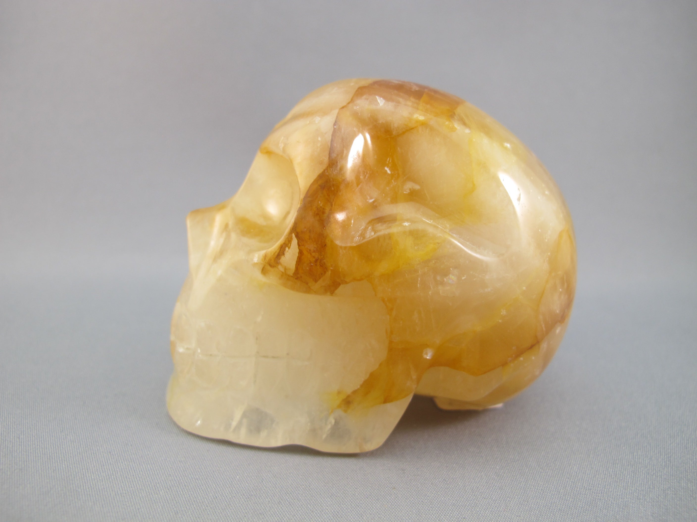 CS-GDH-STR-0303 :  3-inch Starlight Golden Healer Crystal Skull