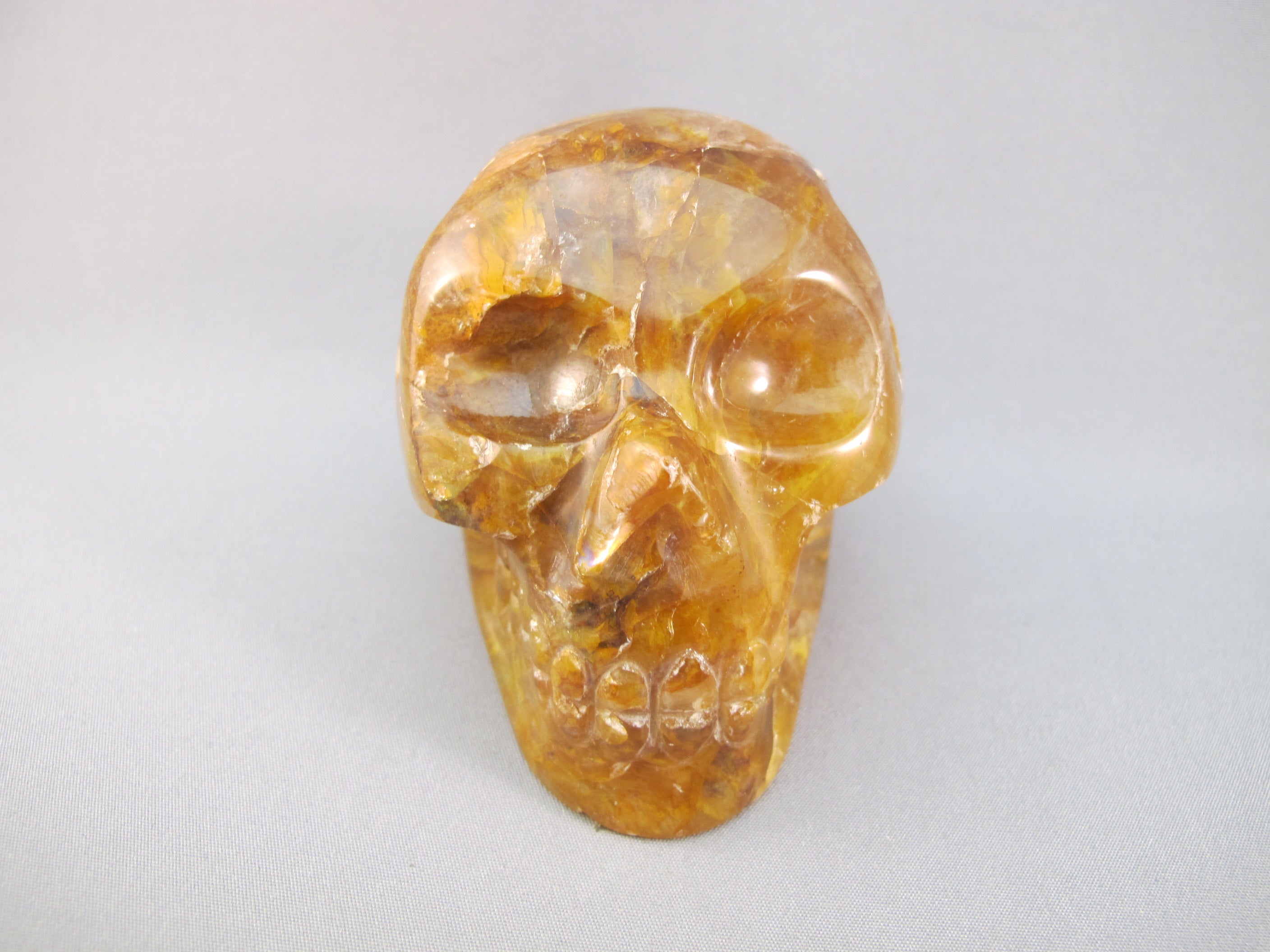 CS-GDH-STR-0335 :  3.1-inch Starlight Golden Healer Crystal Skull
