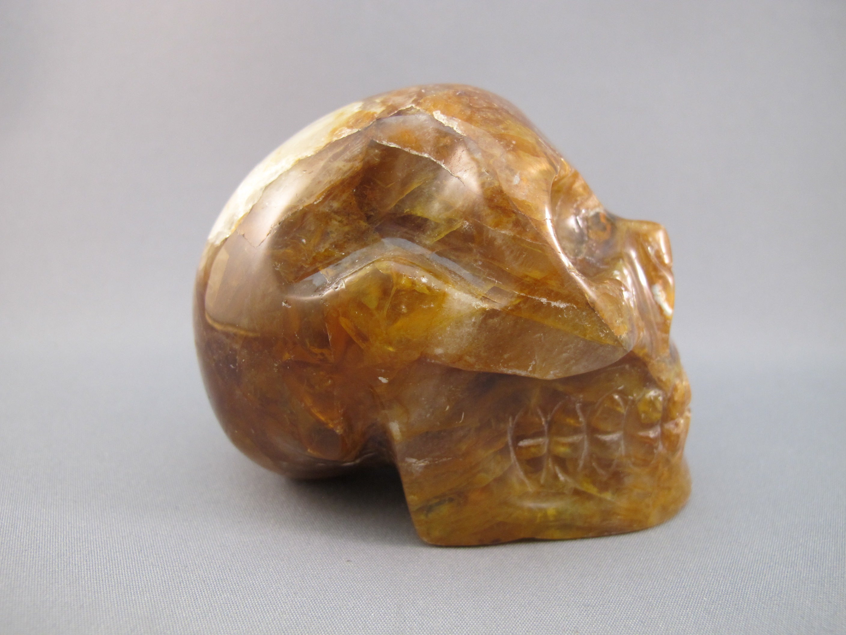 CS-GDH-STR-0335 :  3.1-inch Starlight Golden Healer Crystal Skull