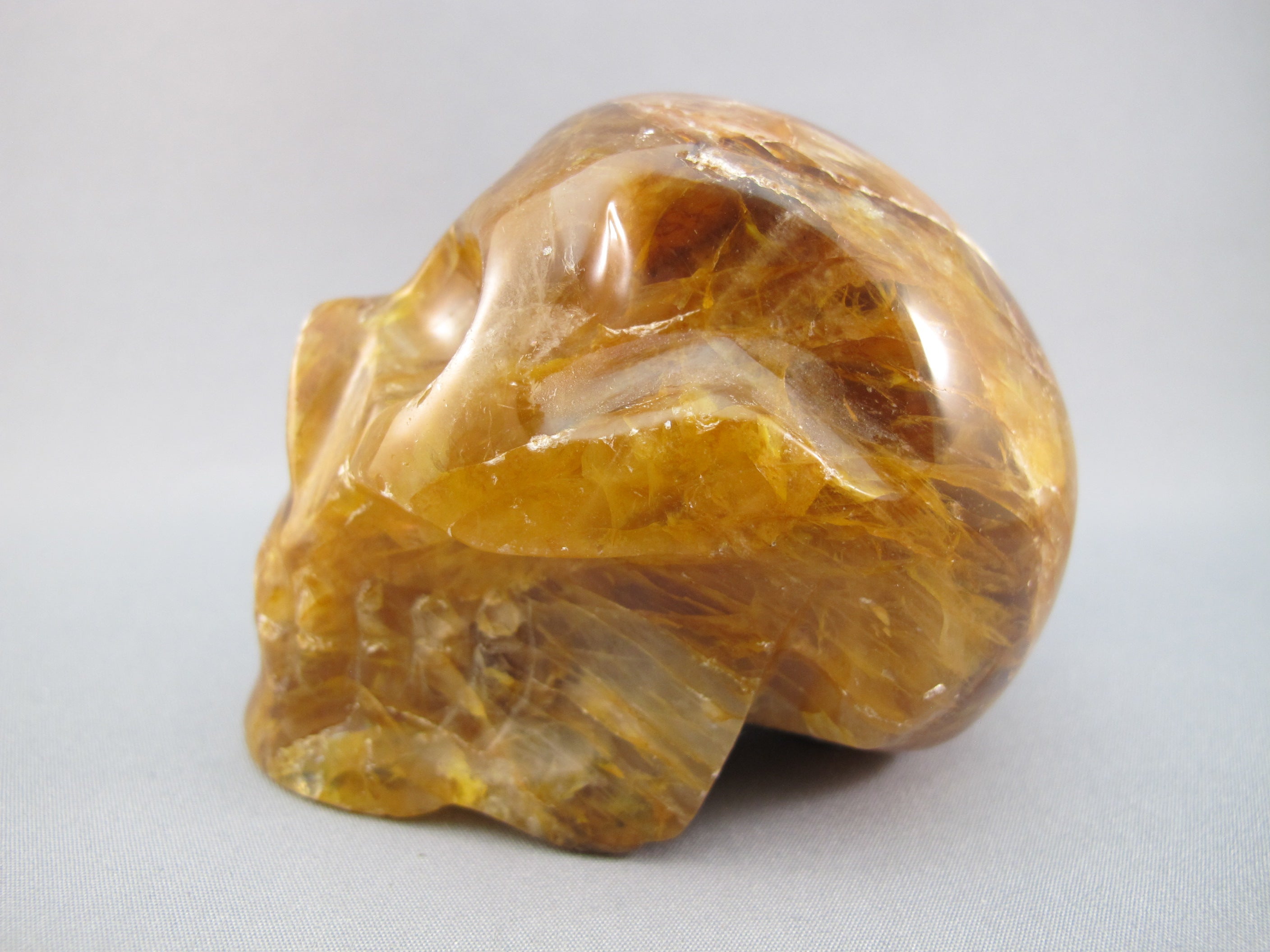 CS-GDH-STR-0335 :  3.1-inch Starlight Golden Healer Crystal Skull