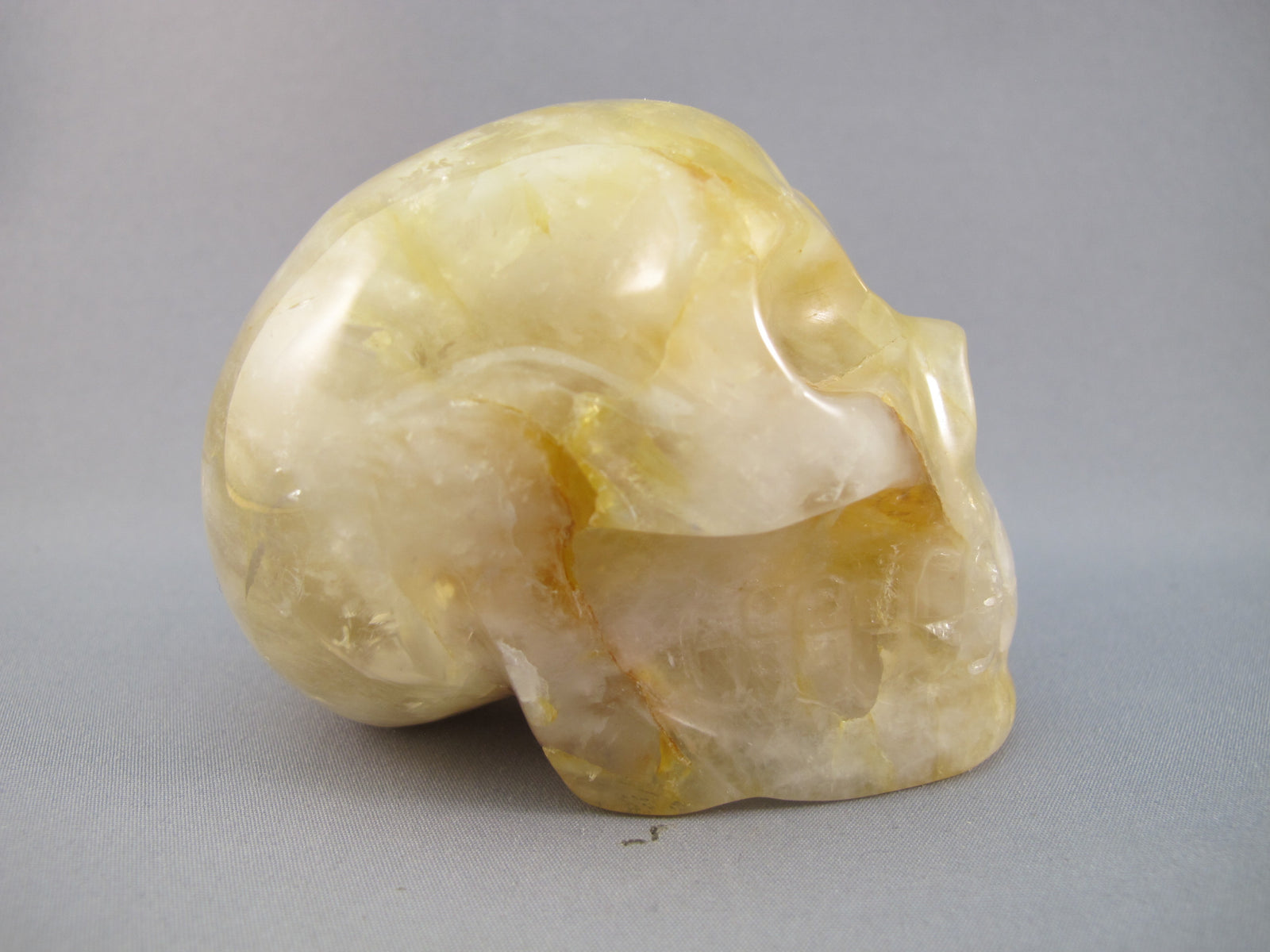CS-GDH-STR-0350 :  3.2-inch STAR Golden Healer Crystal Skull