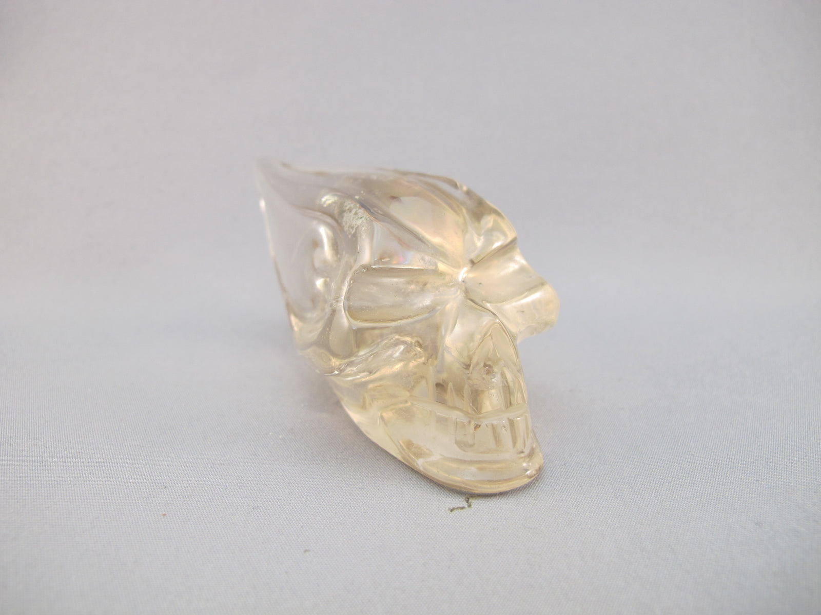 C-T-111 : Rainbow Citrine Traveler Crystal Skull