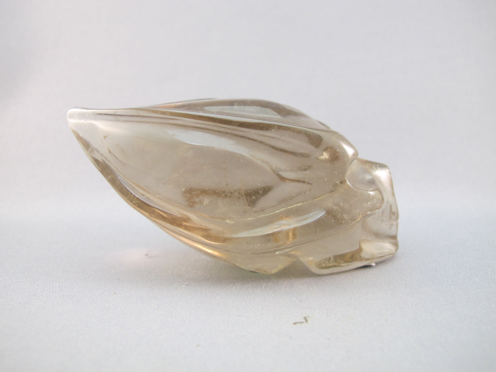 SQ-T-166 : Smoky Quartz Traveler Crystal Skull