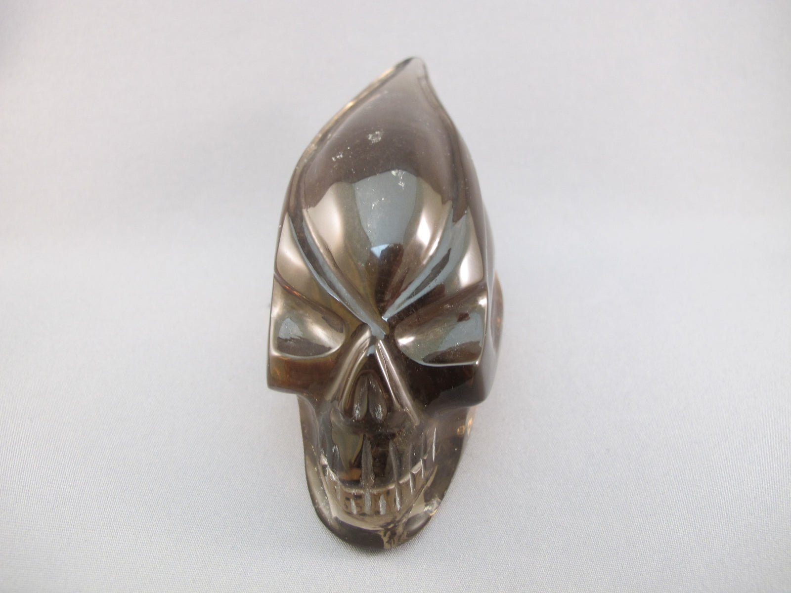 SQ-T-365 : Smoky Quartz Traveler Crystal Skull