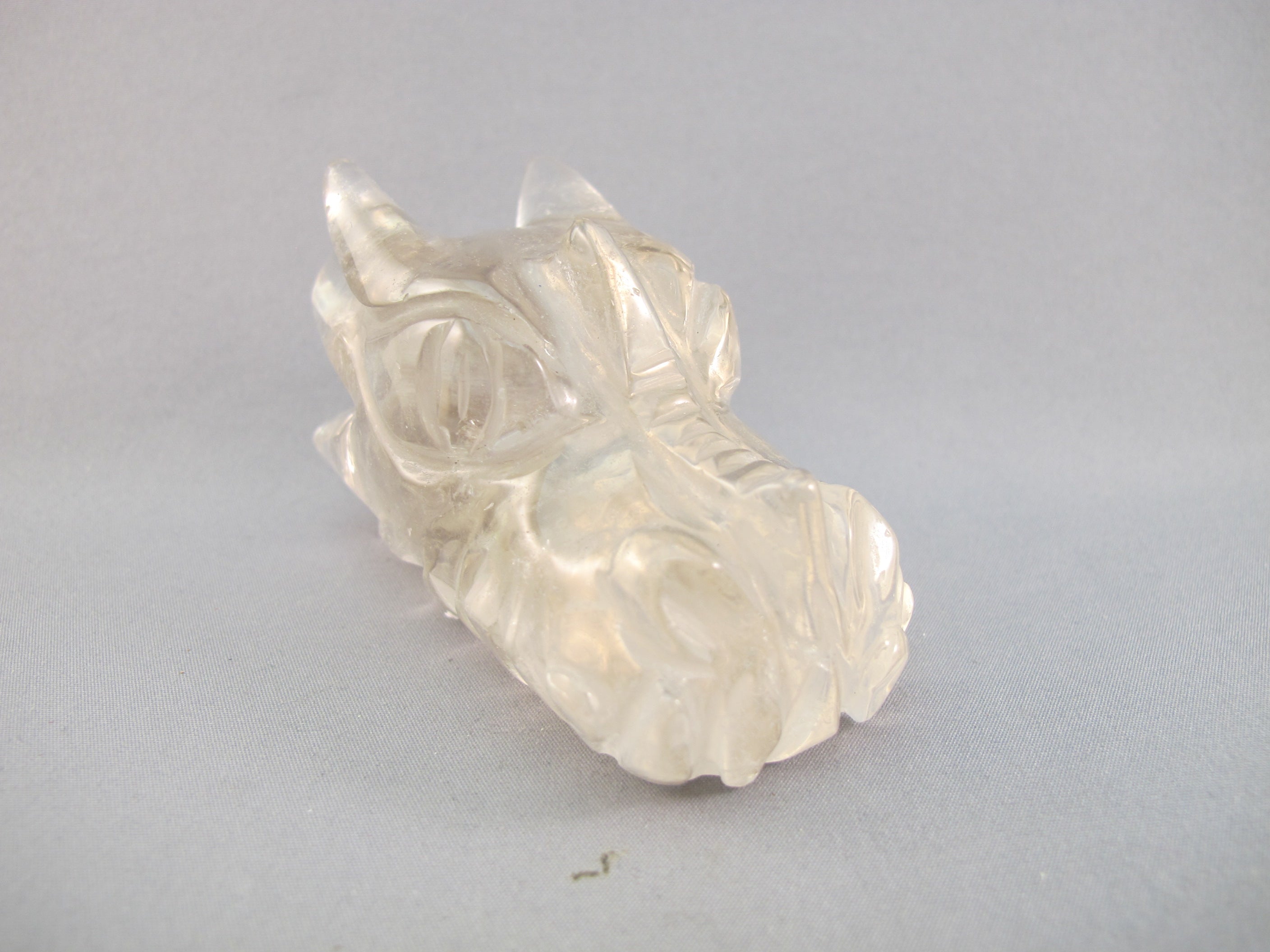 Q-DR-200 : Quartz Dragon Crystal Skull