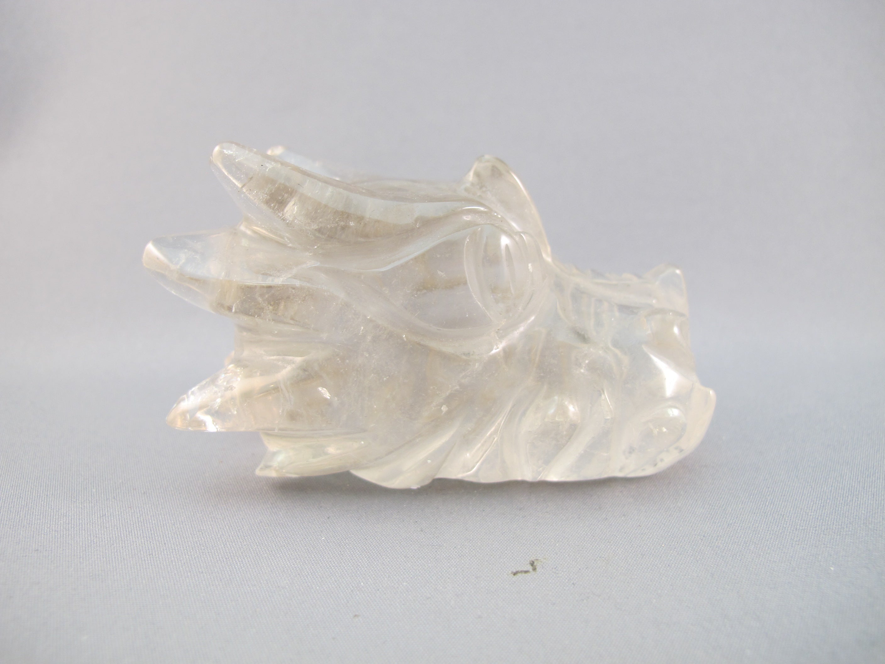 Q-DR-200 : Quartz Dragon Crystal Skull