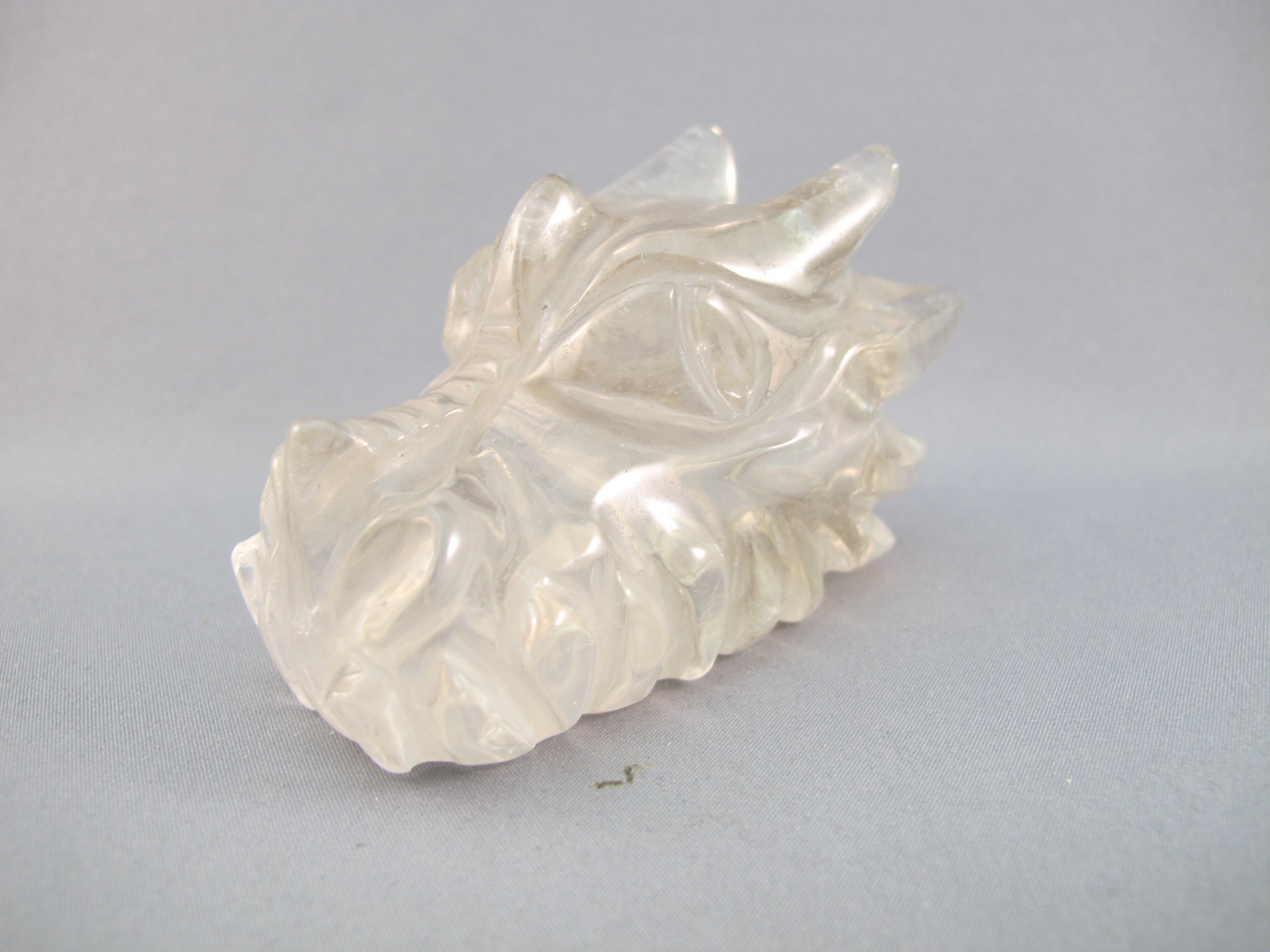 Q-DR-200 : Quartz Dragon Crystal Skull