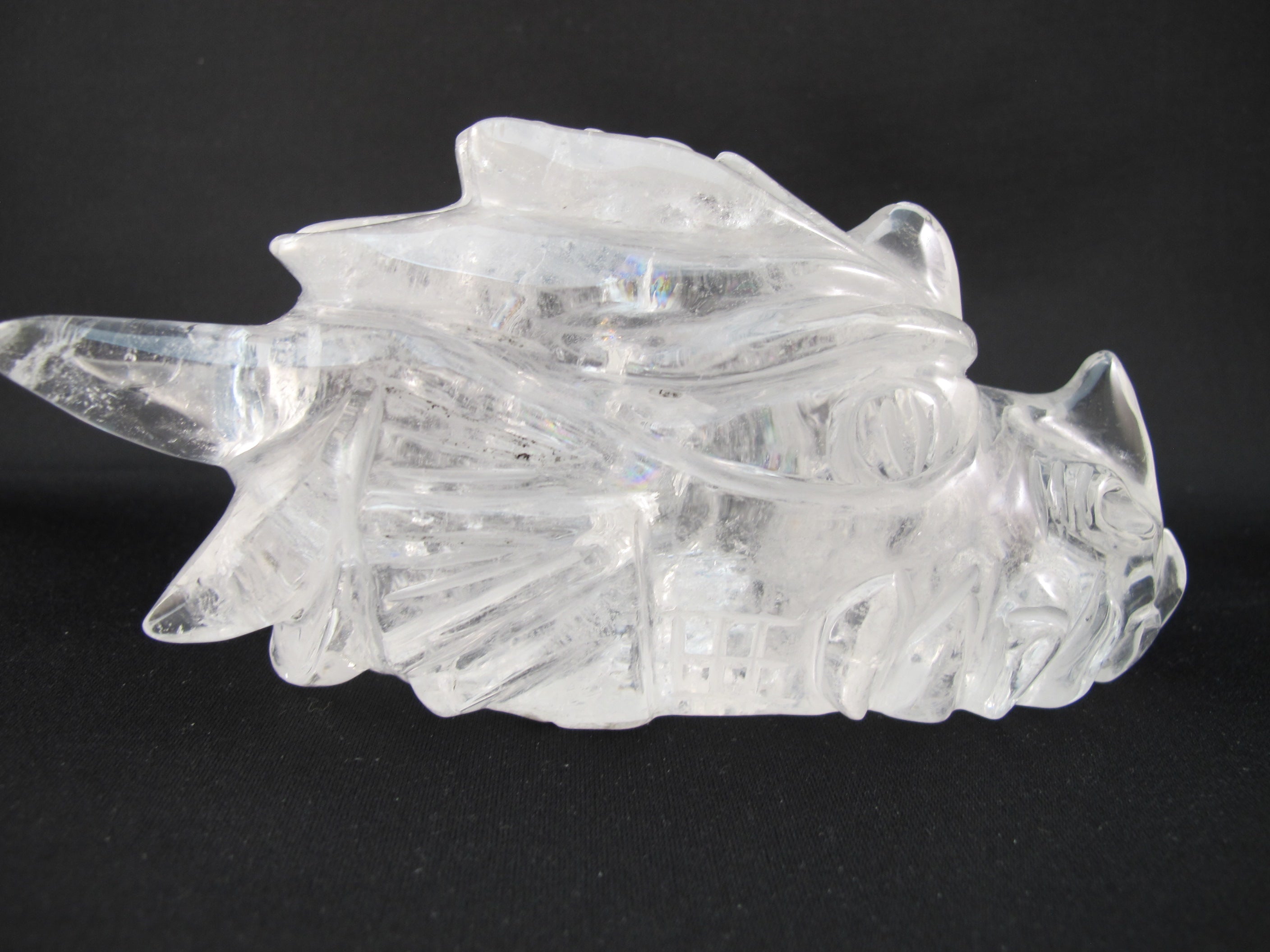 Q-DR-832 : Quartz Dragon Crystal Skull