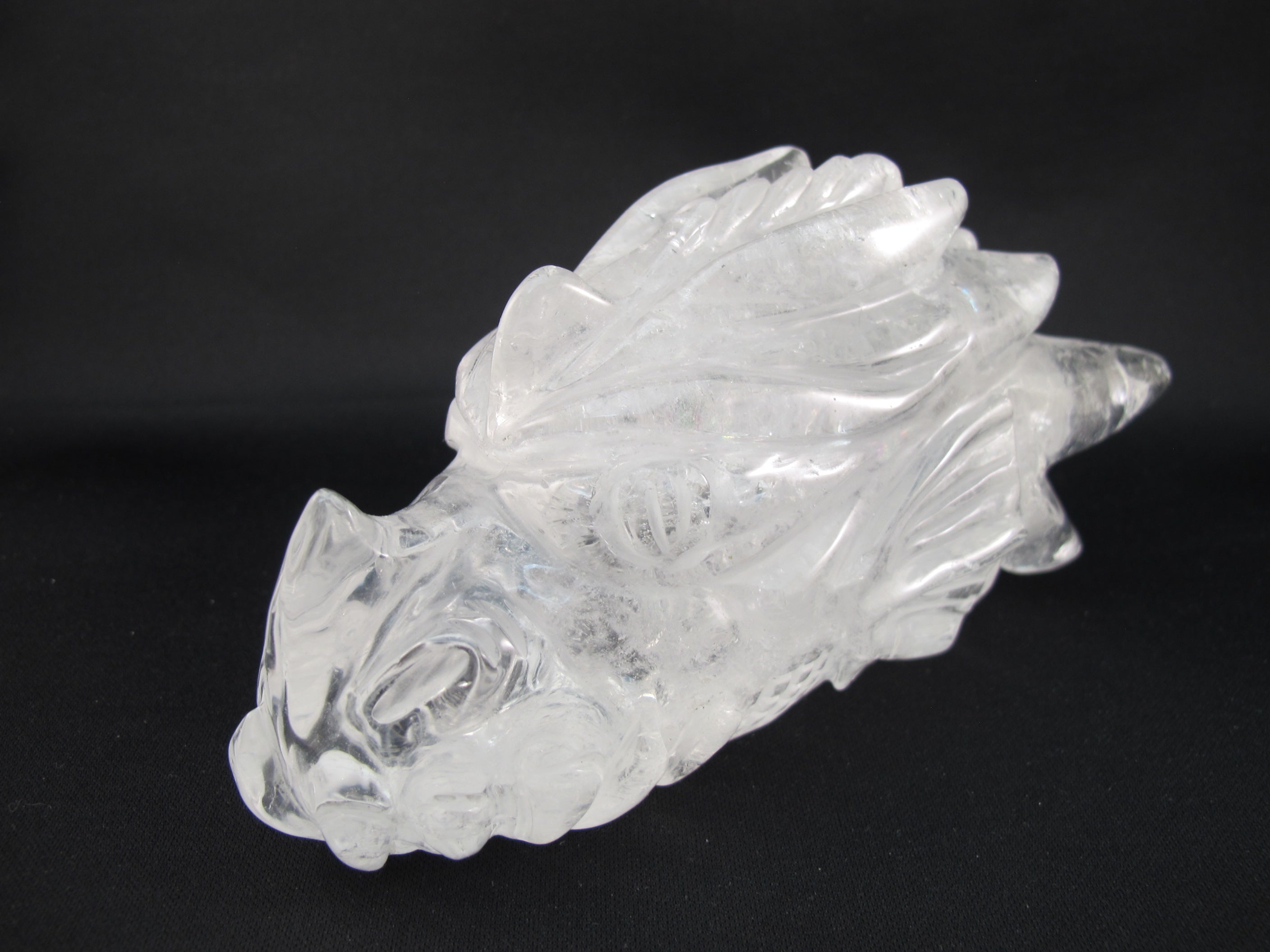 Q-DR-832 : Quartz Dragon Crystal Skull