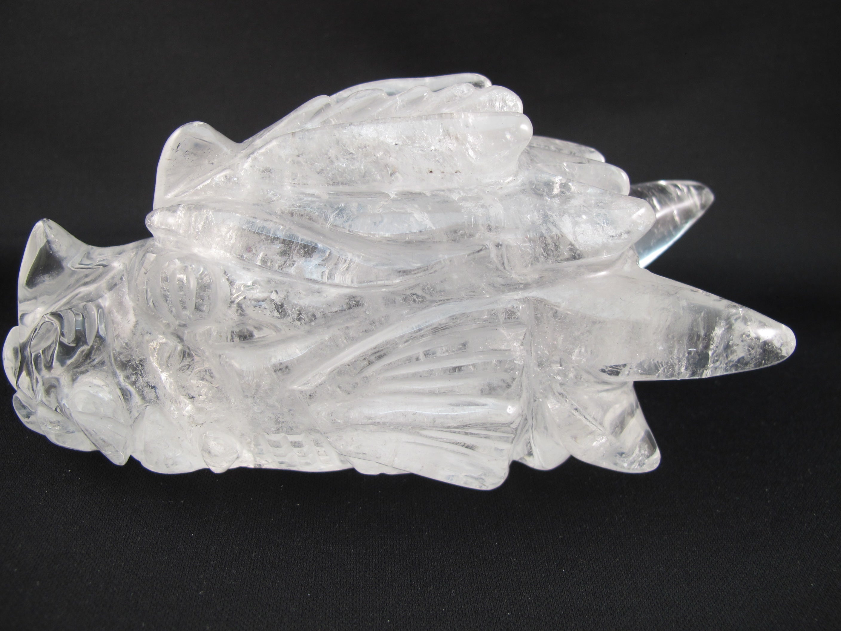 Q-DR-832 : Quartz Dragon Crystal Skull