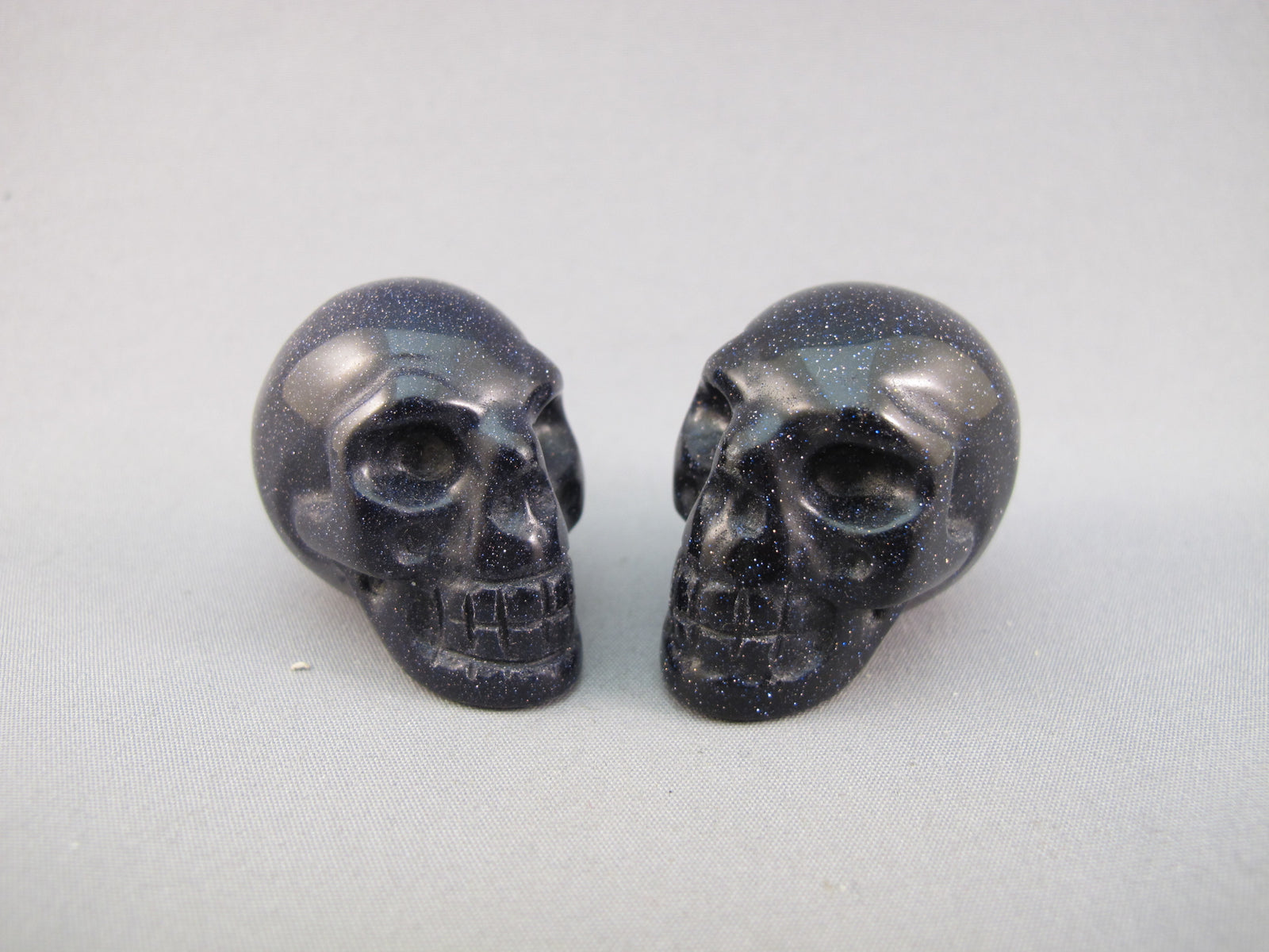 A-PGS-S-35-s : Adoption 2 for 1 Purple Goldstone Crystal Skull