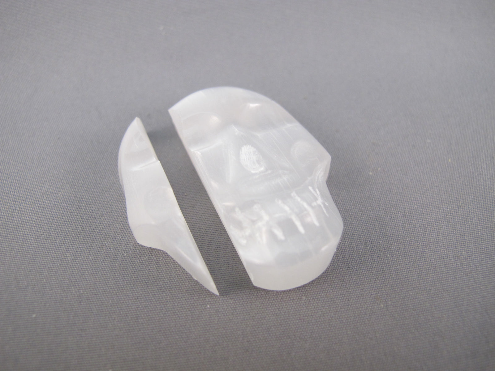 A-SL-S-20-F : Adoption Flat Selenite Crystal Skull