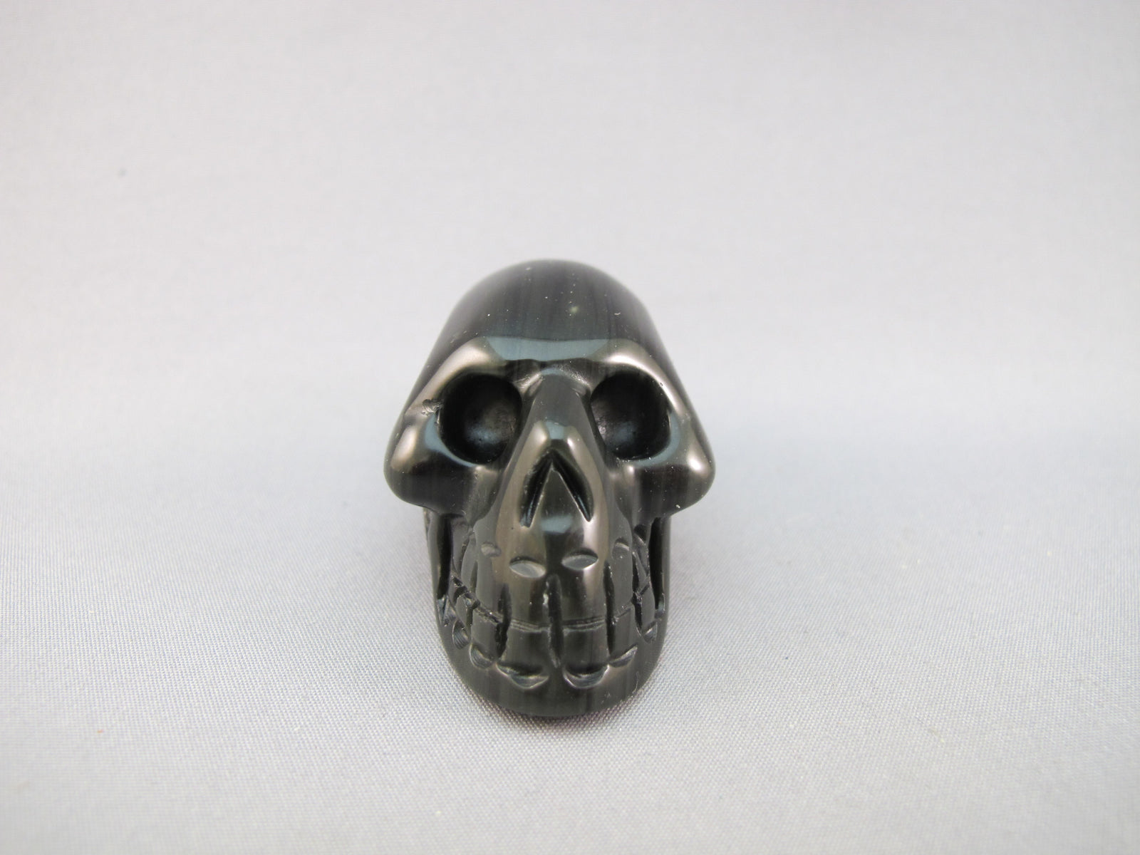 A-RO-S-45-M : Adoption Mayan-Style Rainbow Obsidian Crystal Skull