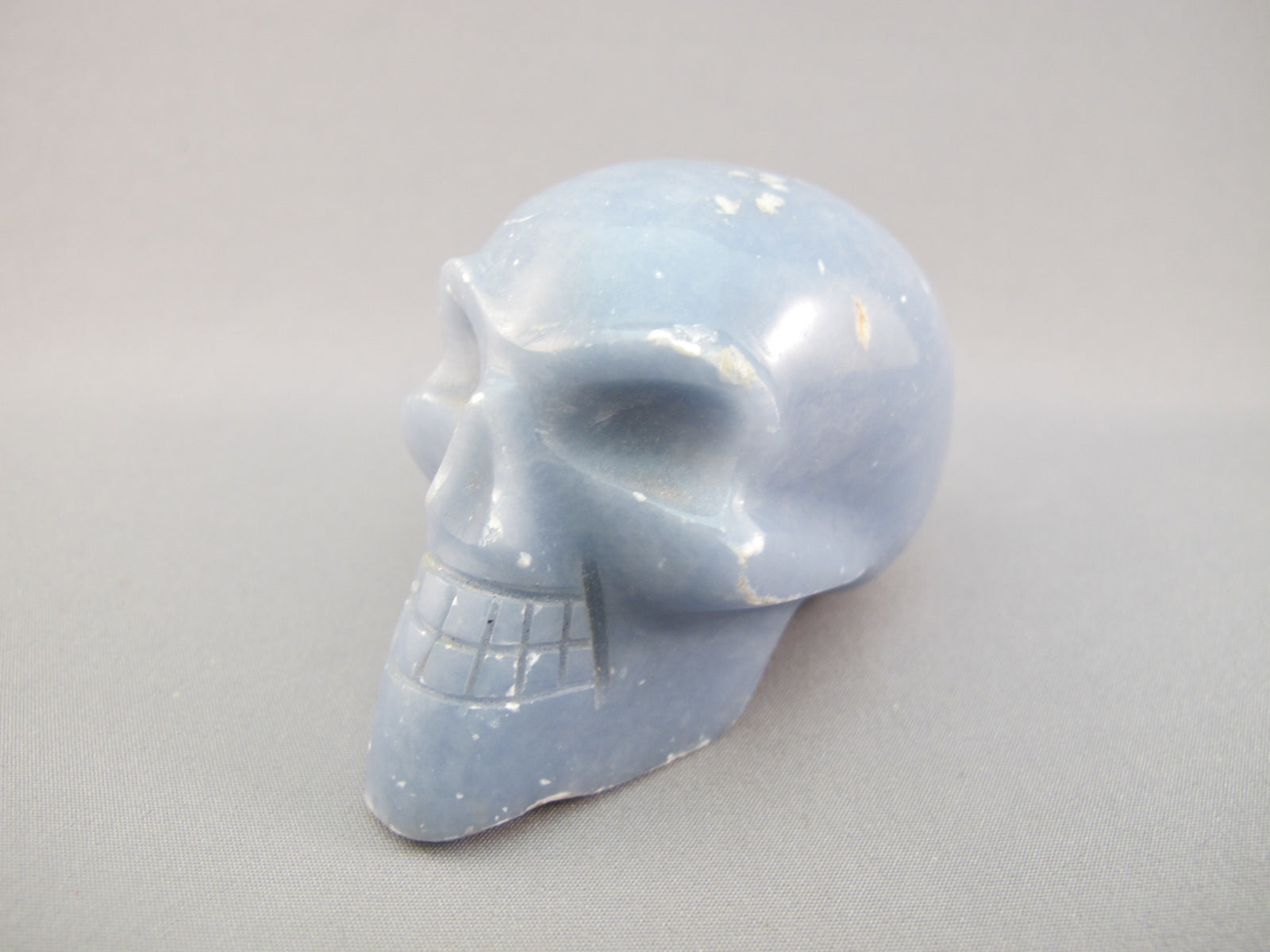 A-AN-M-211 : Adoption Angelite Crystal Skull