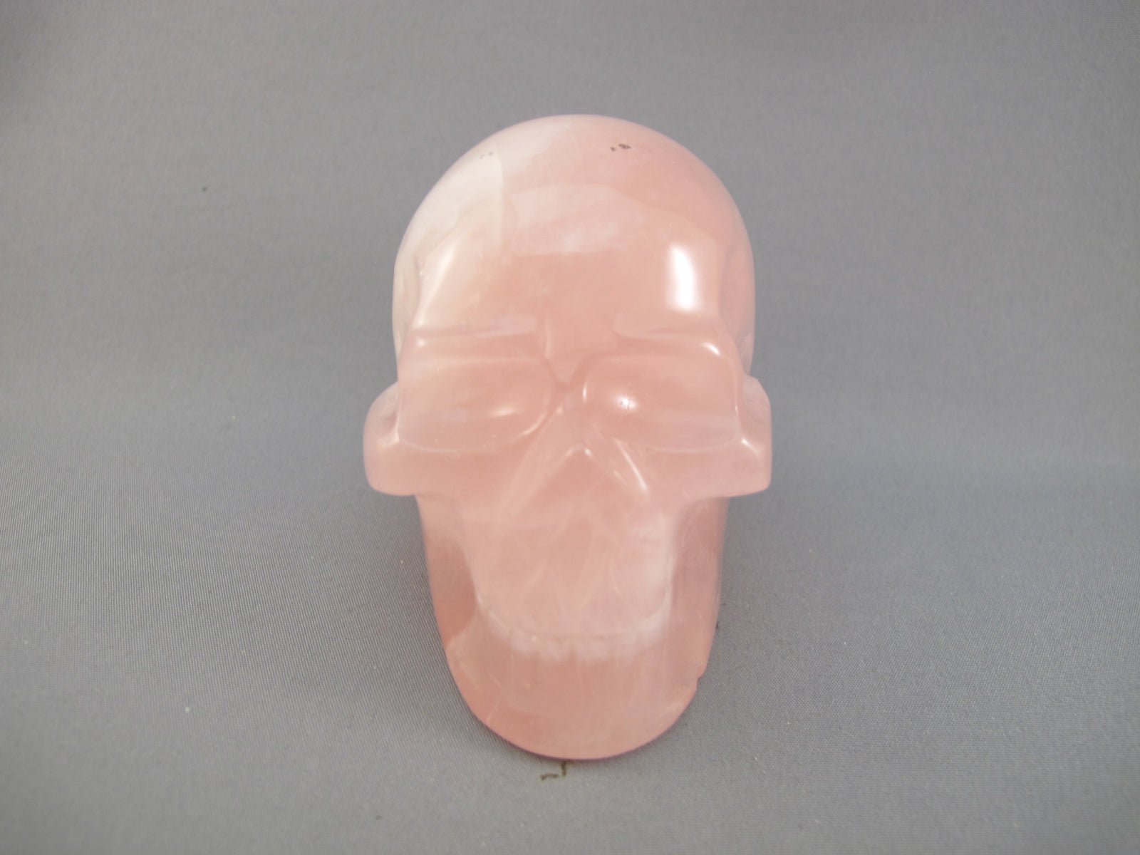 A-SRQ-M-371 : Adoption Double-STAR Rose Quartz Crystal Skull