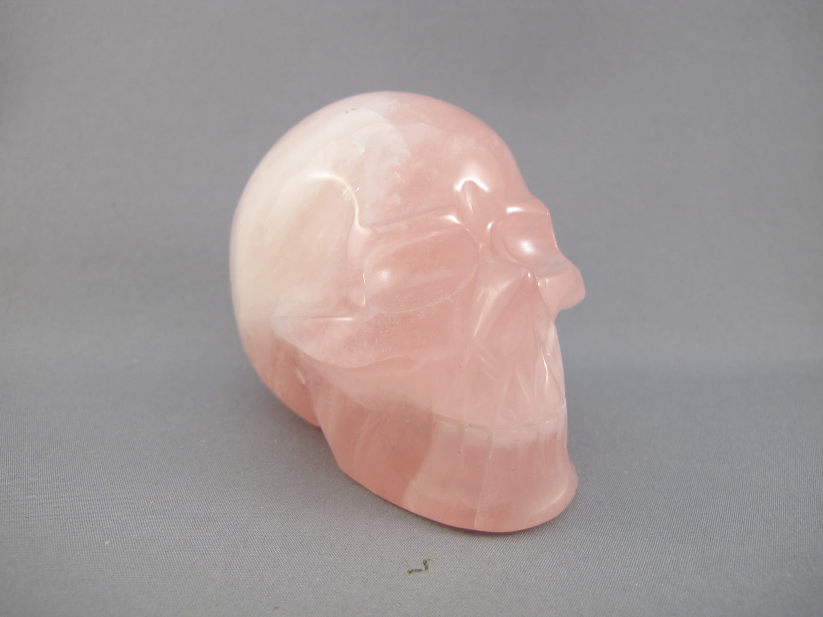 A-SRQ-M-371 : Adoption Double-STAR Rose Quartz Crystal Skull