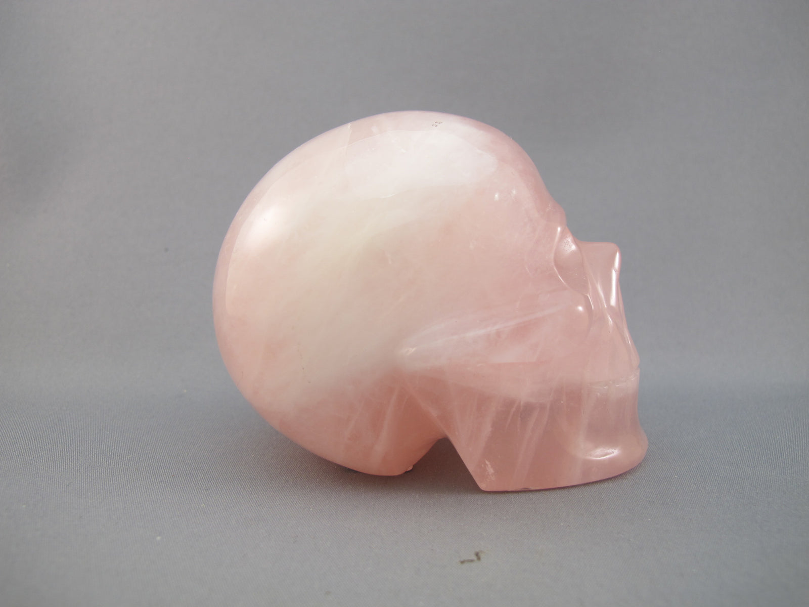 A-SRQ-M-371 : Adoption Double-STAR Rose Quartz Crystal Skull