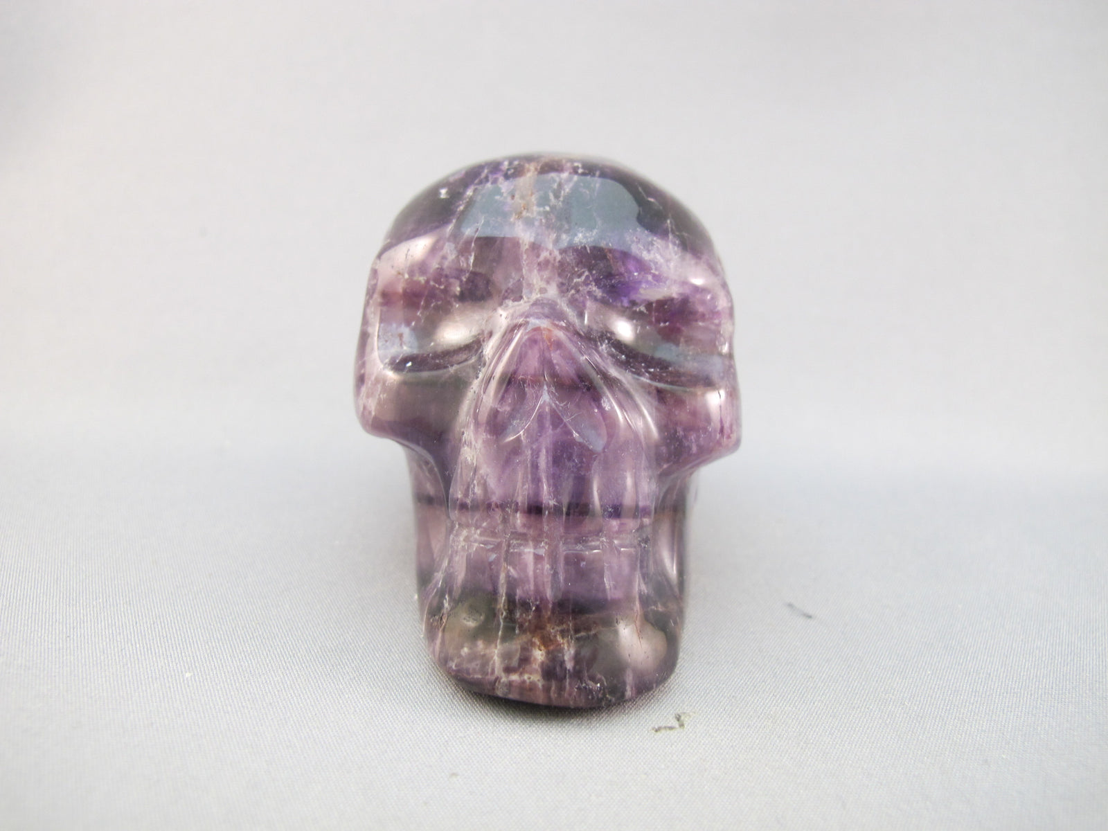 A-A-M-217 : Adoption Deep Purple Amethyst Crystal Skull
