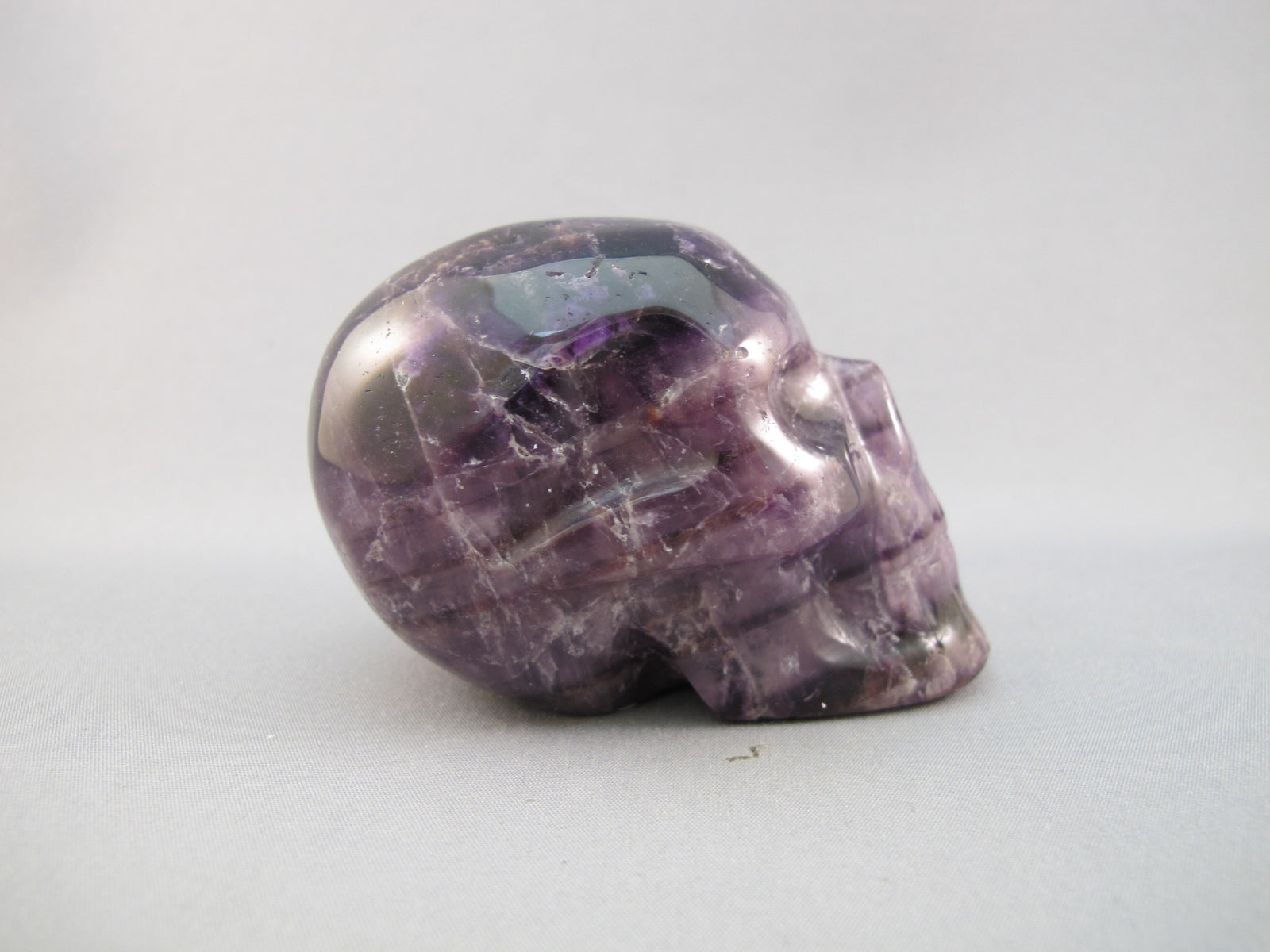 A-A-M-217 : Adoption Deep Purple Amethyst Crystal Skull