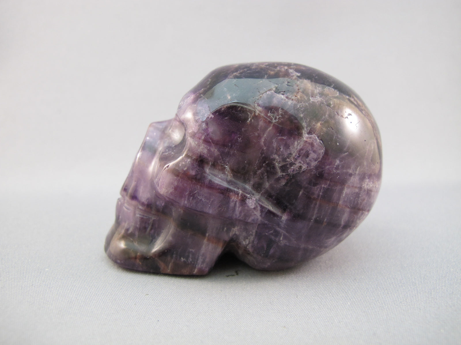 A-A-M-217 : Adoption Deep Purple Amethyst Crystal Skull