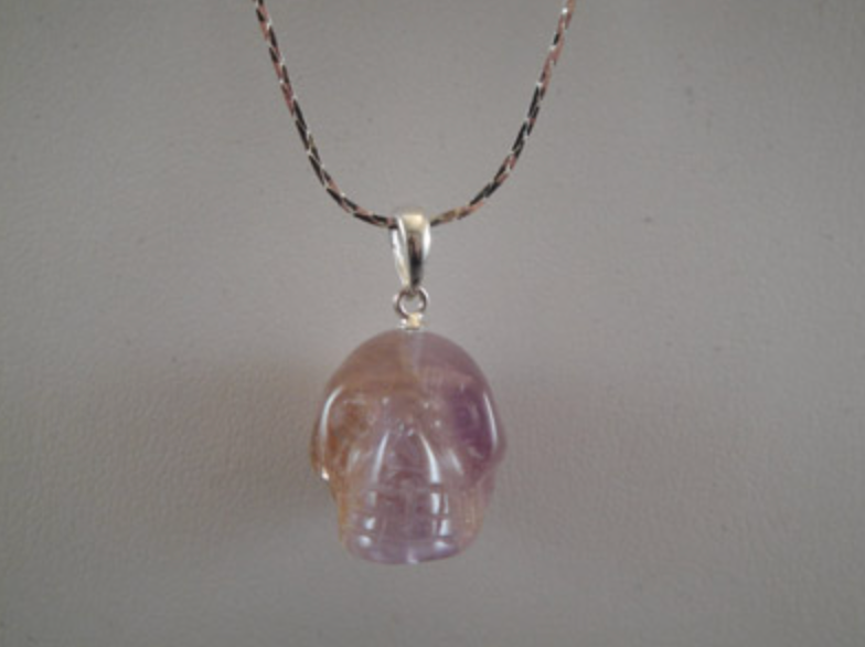 LP-1-AM : Ametrine Crystal Skull Pendant (small)