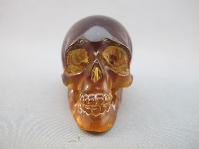 AB-20 :  Sumatran Blue Amber Crystal Skull