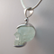 J-SS-AM-8 : 22 Carats Sterling Silver Aquamarine Crystal Skull Pendant