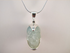 J-SS-AM-15 : 46 Carats Sterling Silver Aquamarine Crystal Skull Pendant
